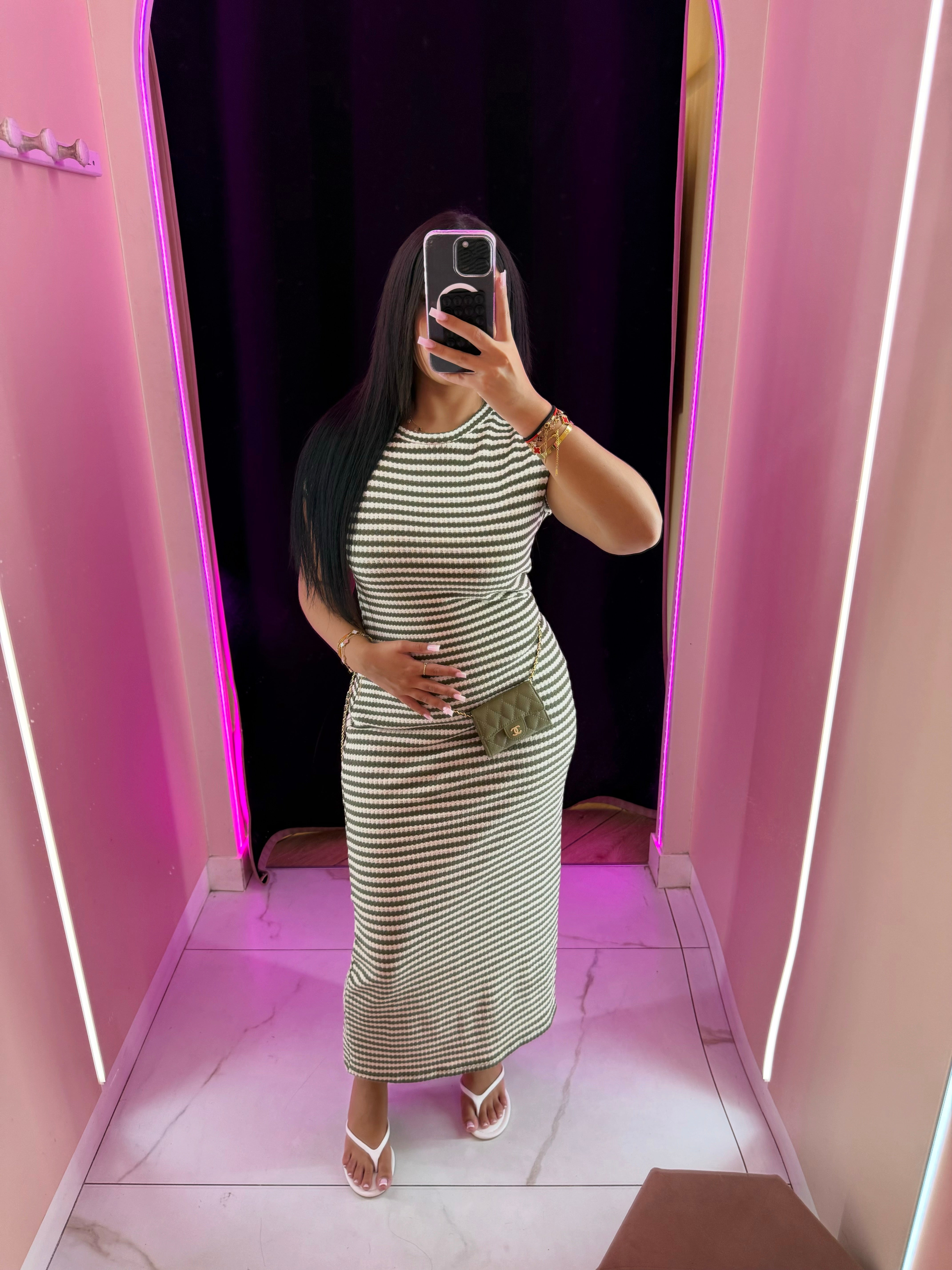 Robe t-shirt gainante rayure
