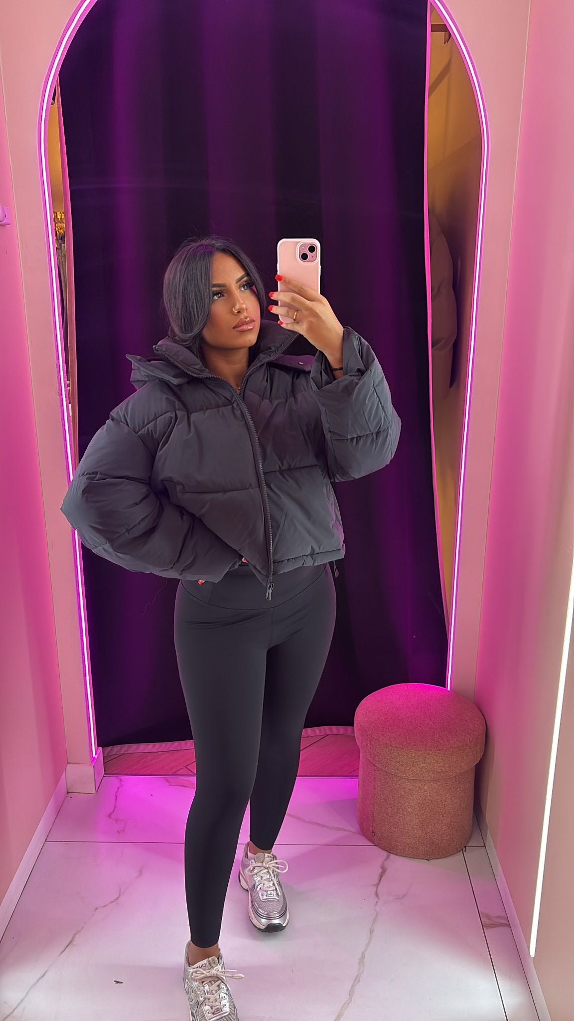 Doudoune courte oversize