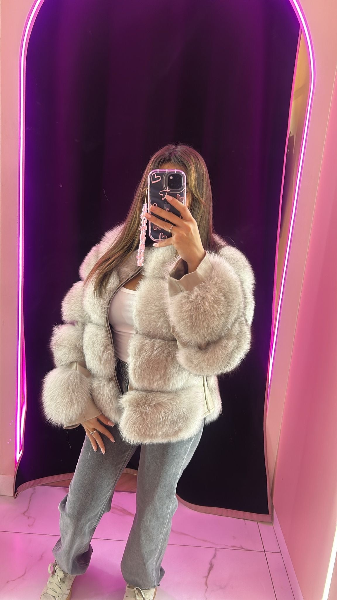 Fourrure de luxe Assia cuir et renard