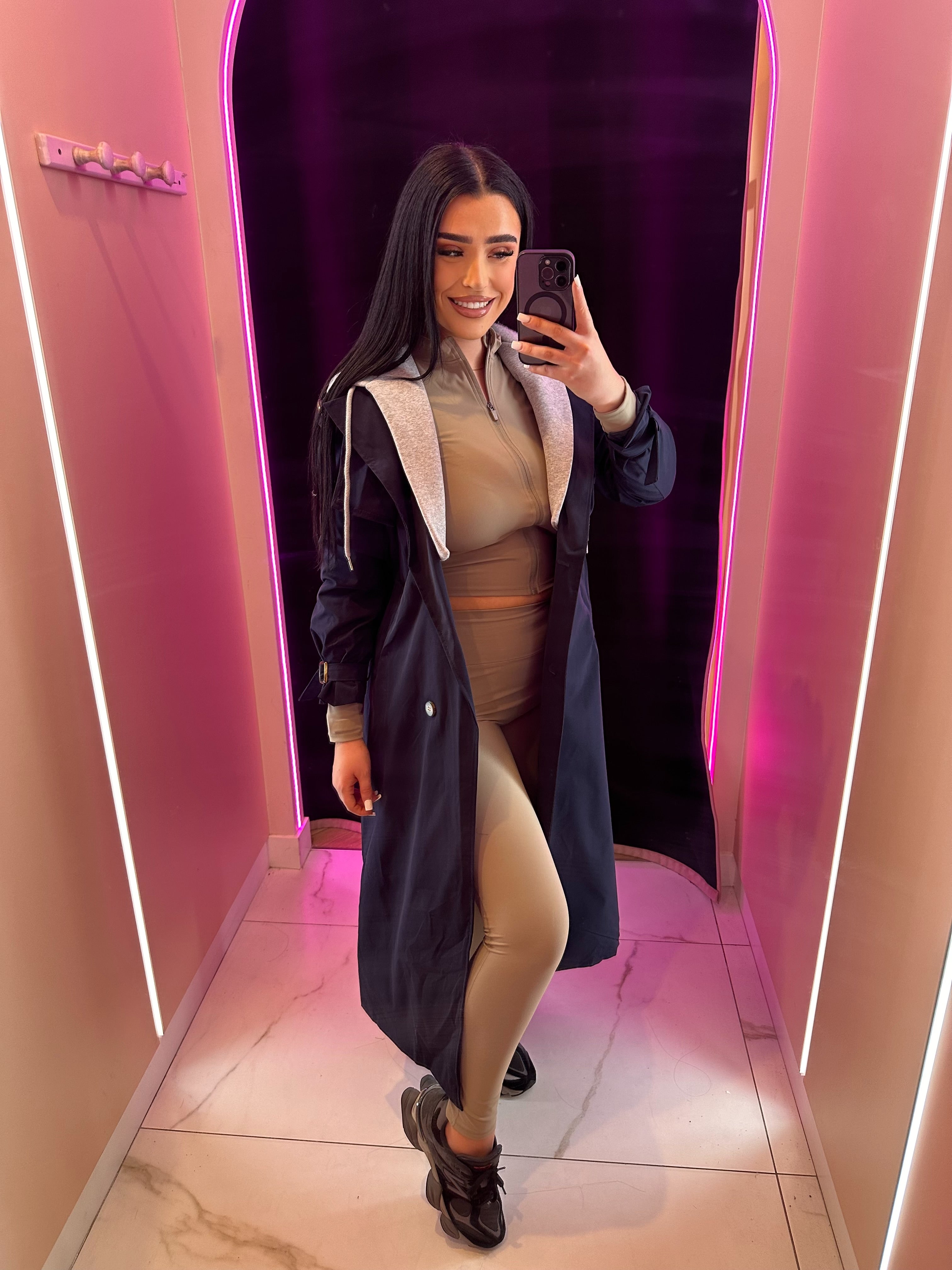Veste trench à capuche