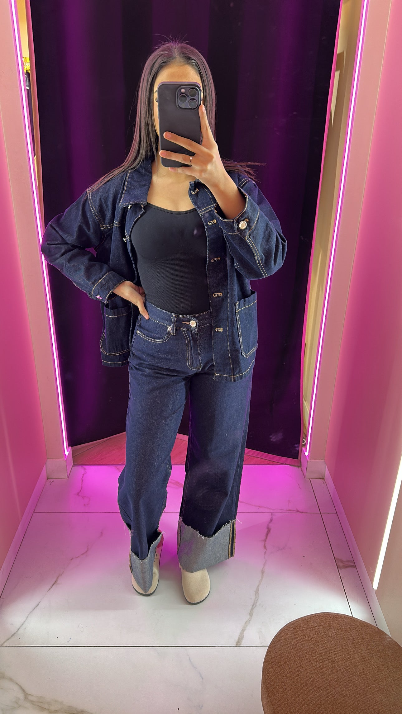 Veste longue brut