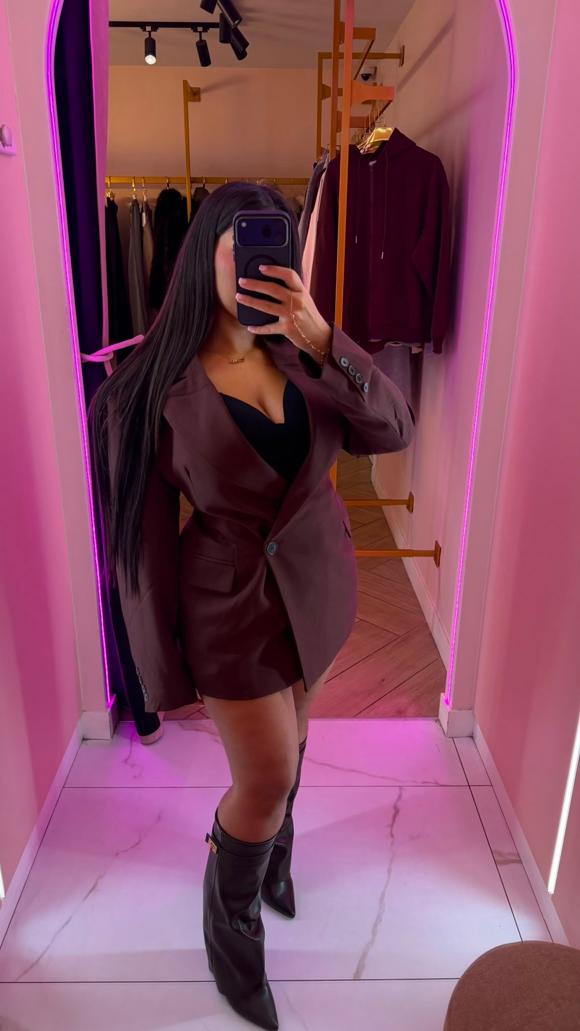 blazer ceintré bordeaux