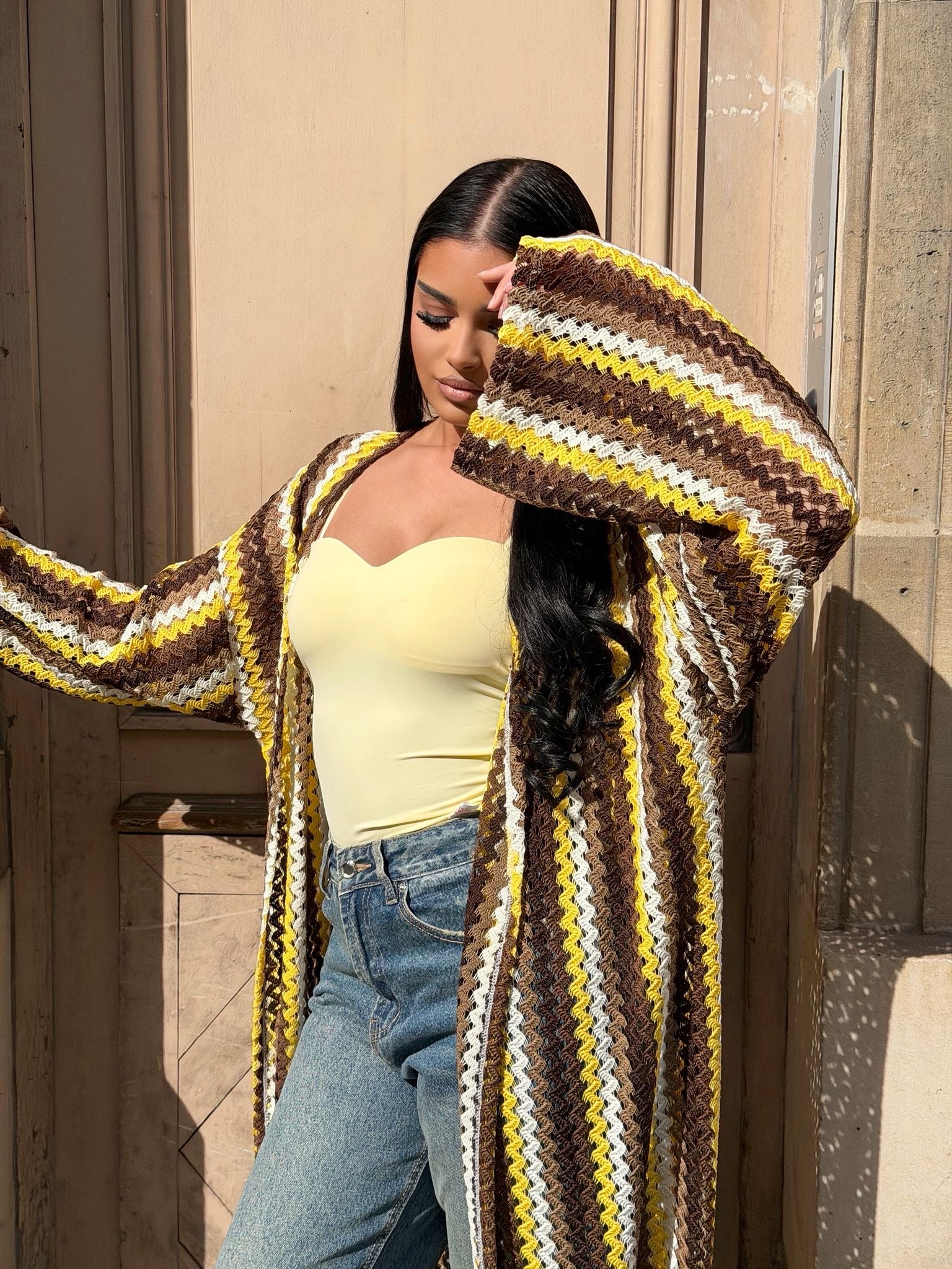 Kimono crochet 🧶 🪝 avec ceinture