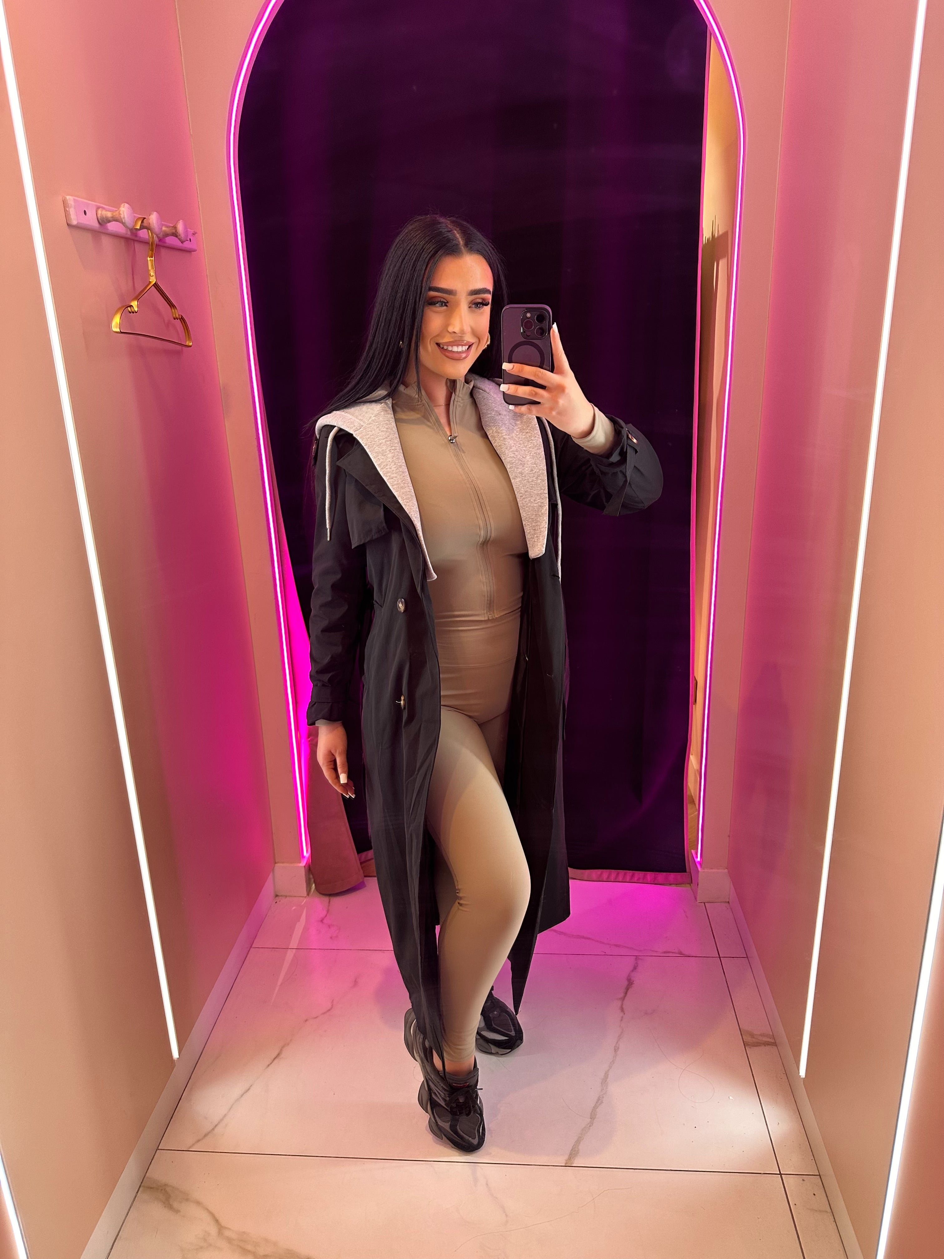 Veste trench à capuche