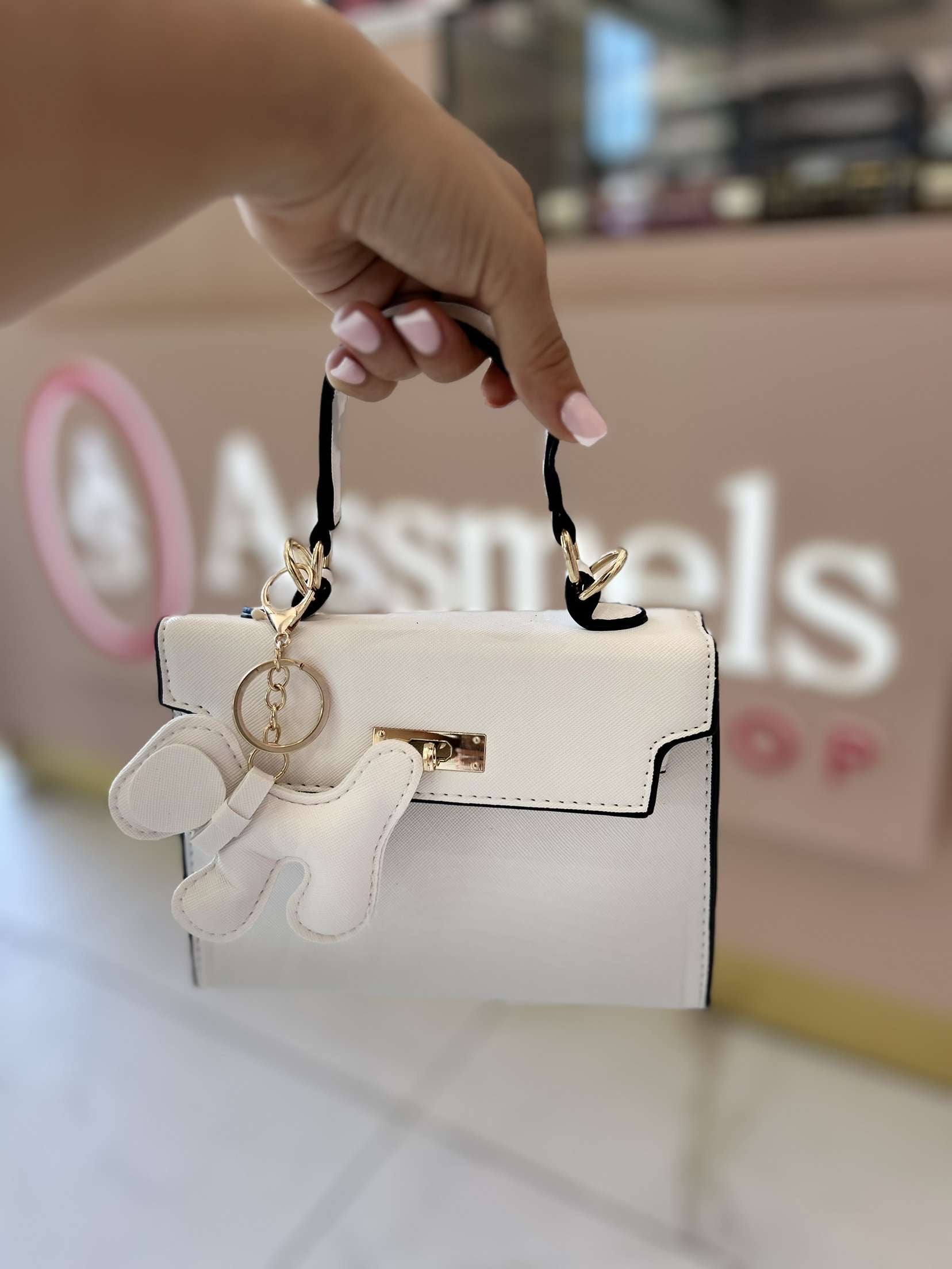 Sac en cuir avec porte clé