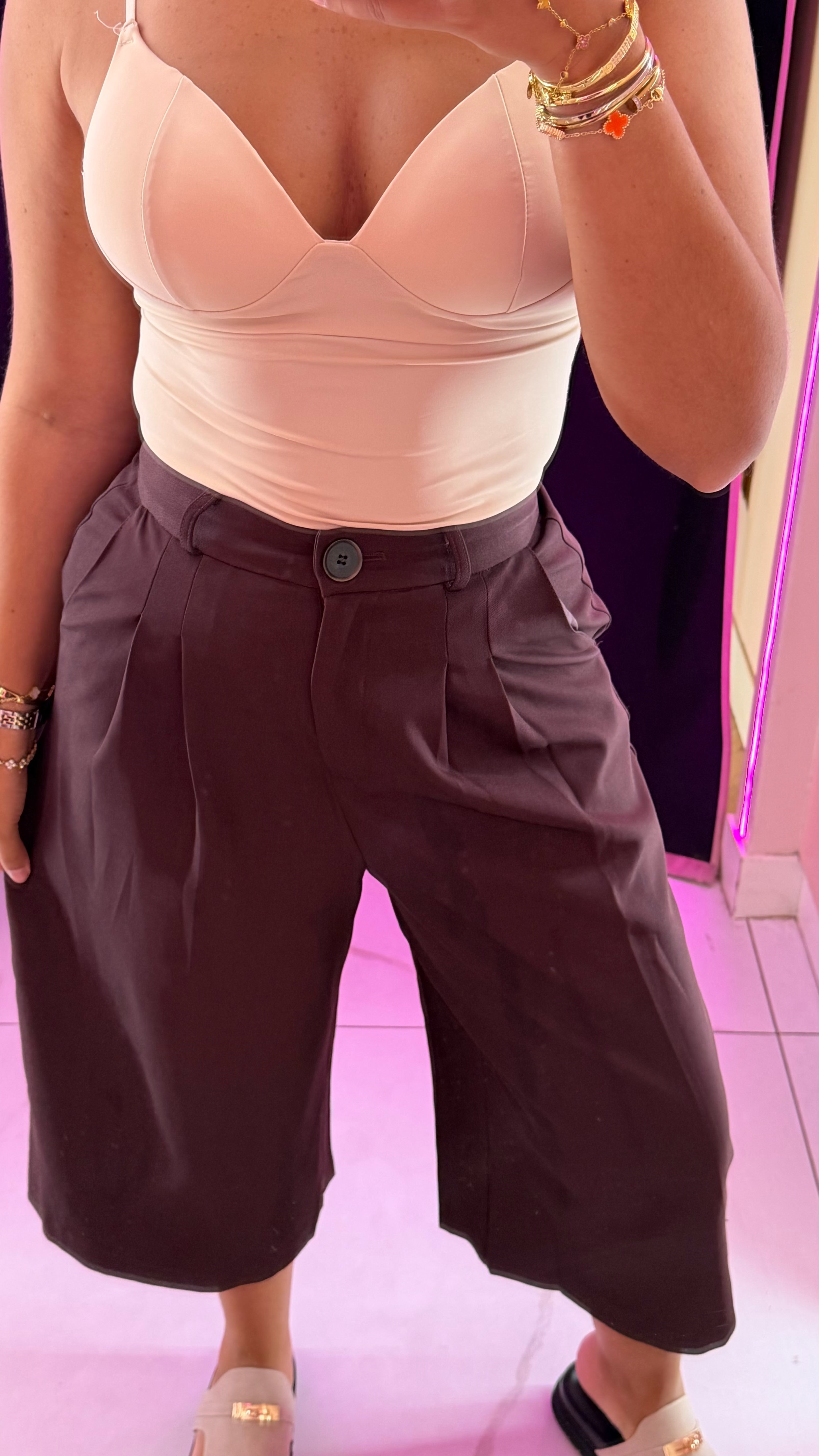 Bermuda classy avec taille matière Za