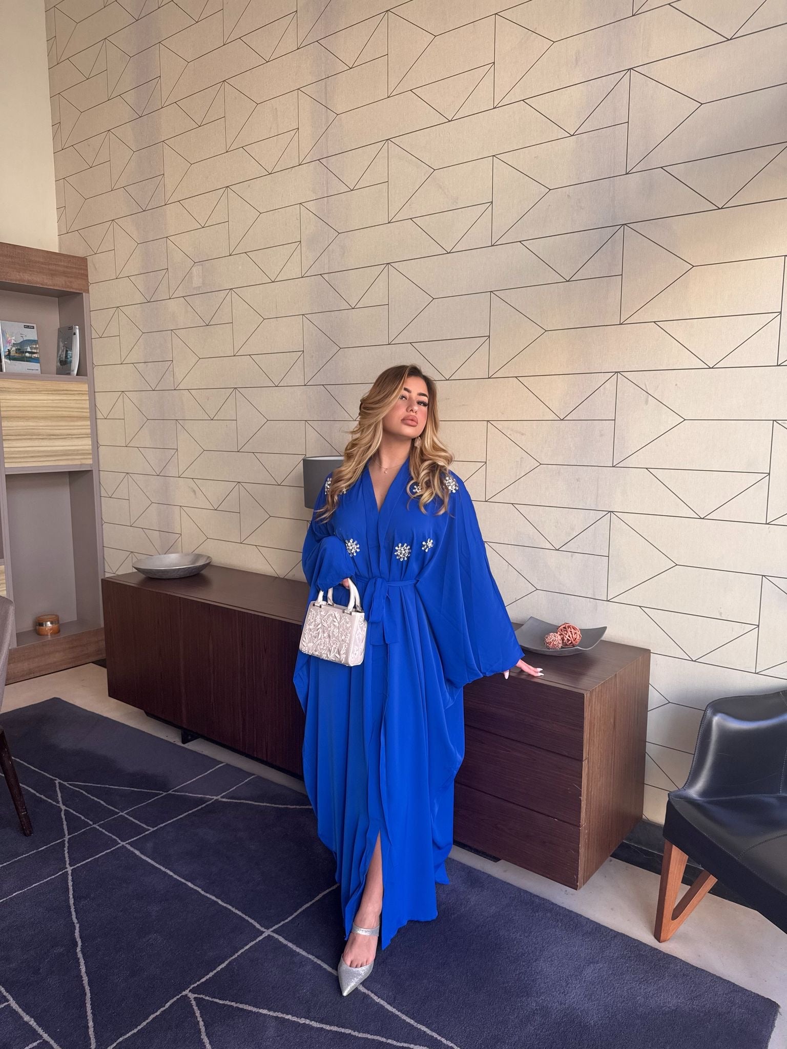 Abaya bijoux avec ceinture ajustable