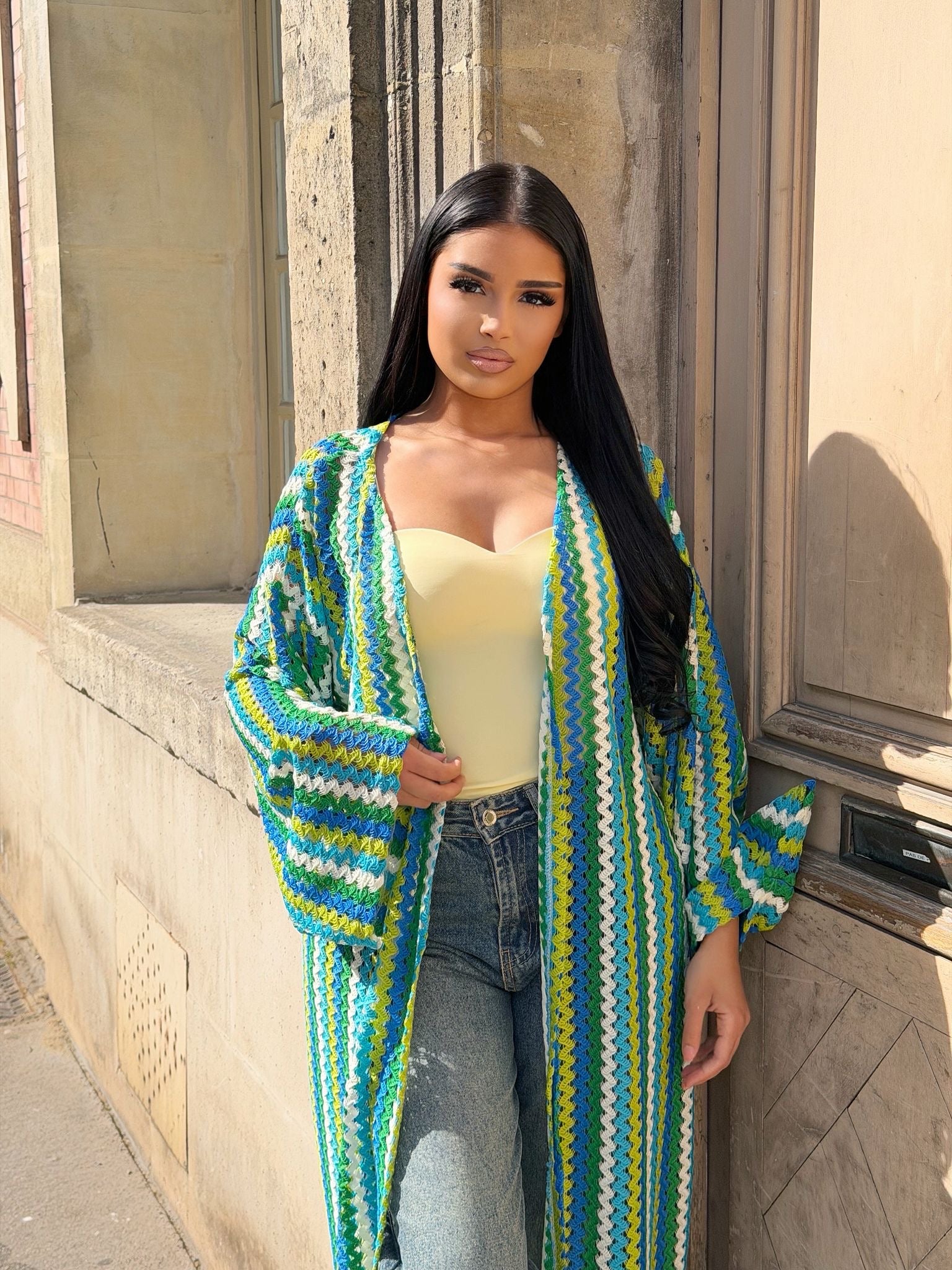 Kimono crochet 🧶 🪝 avec ceinture