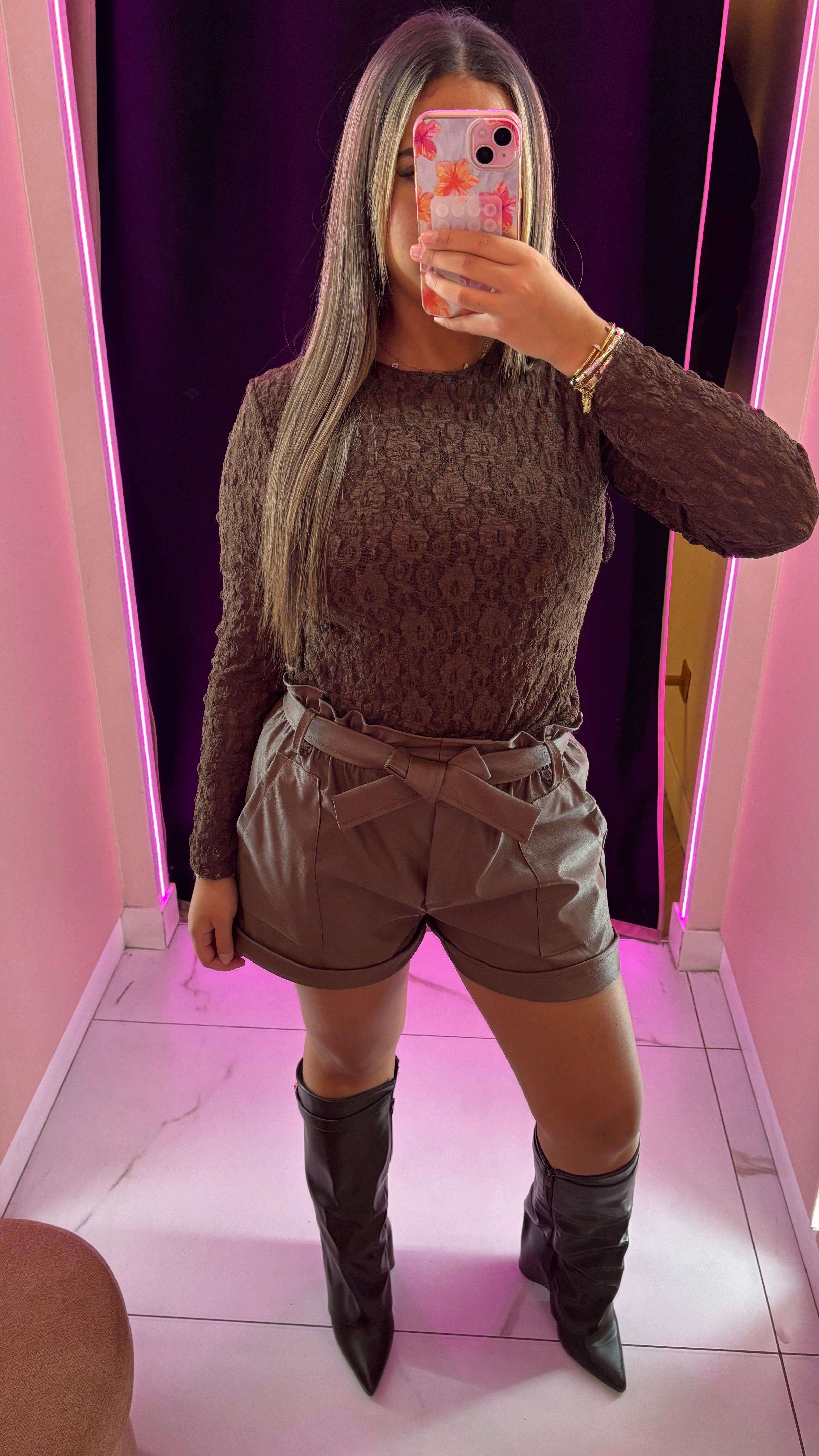 Short simili cuir