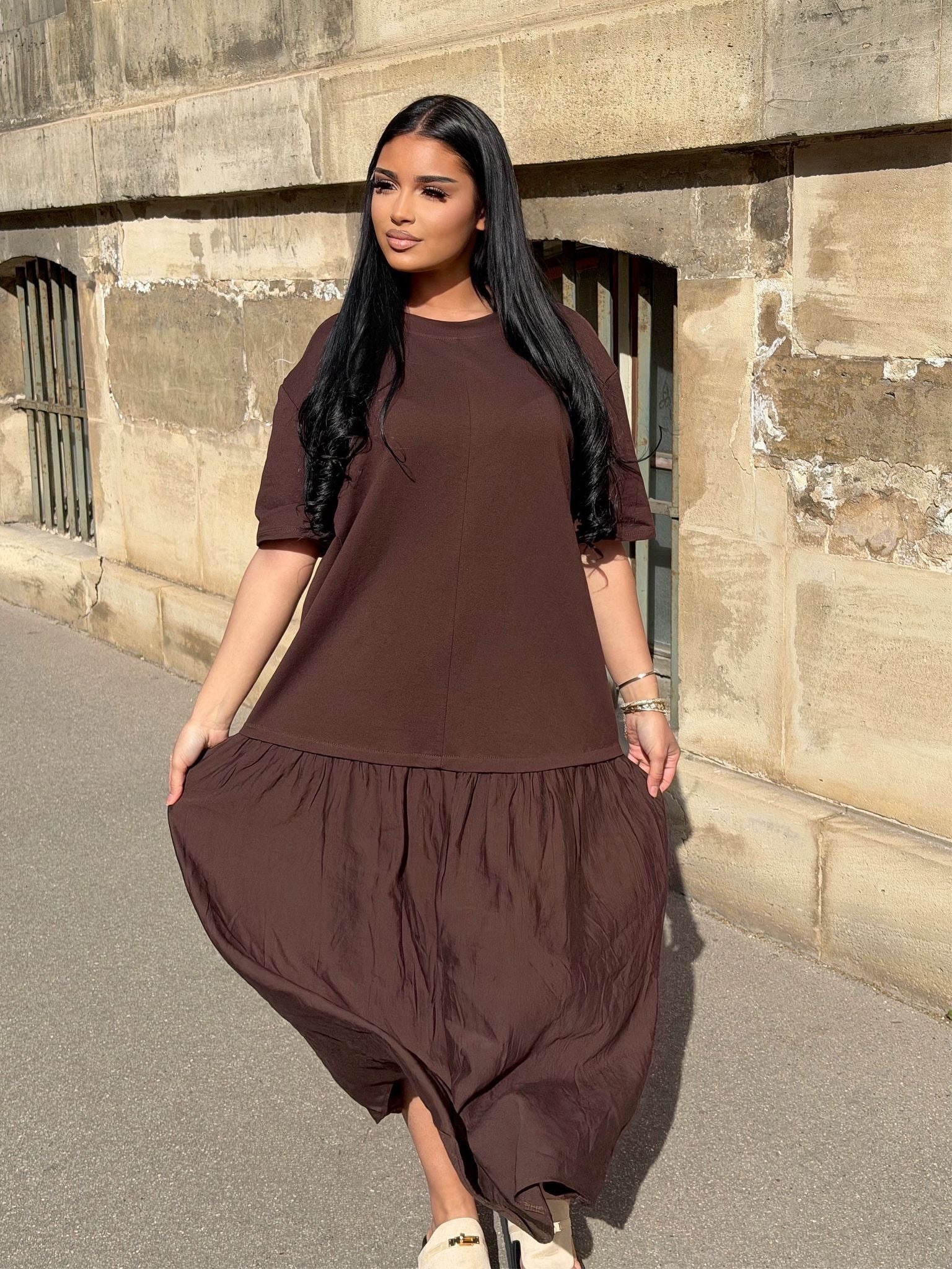 Robe t-shirt évasé