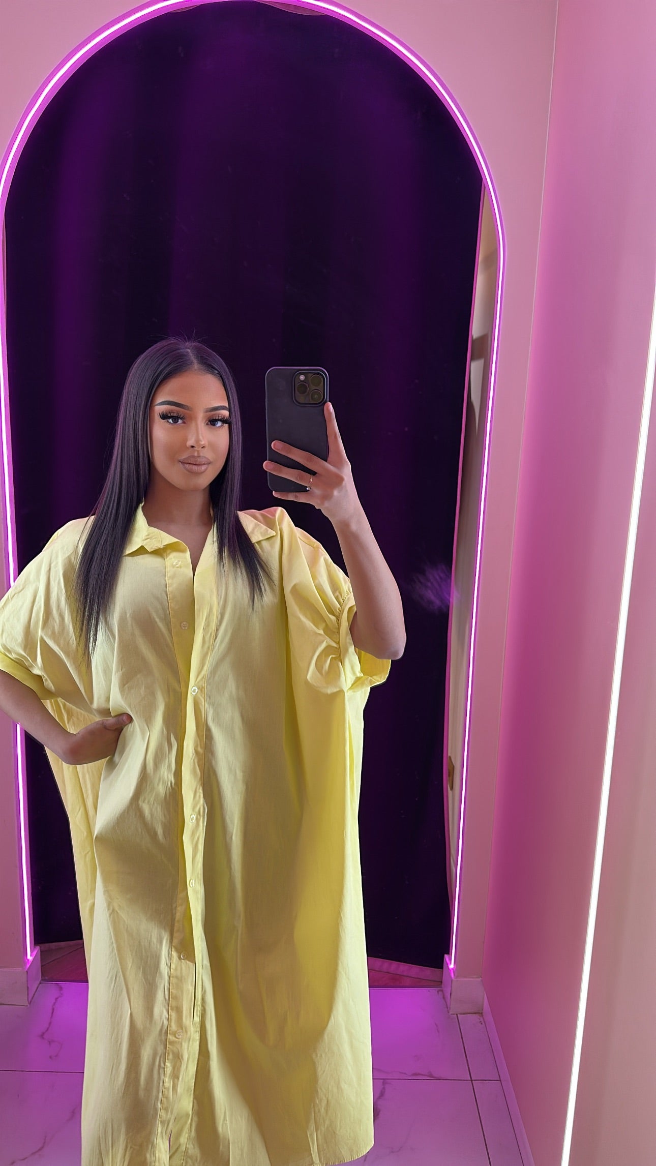 Robe chemise longue soum