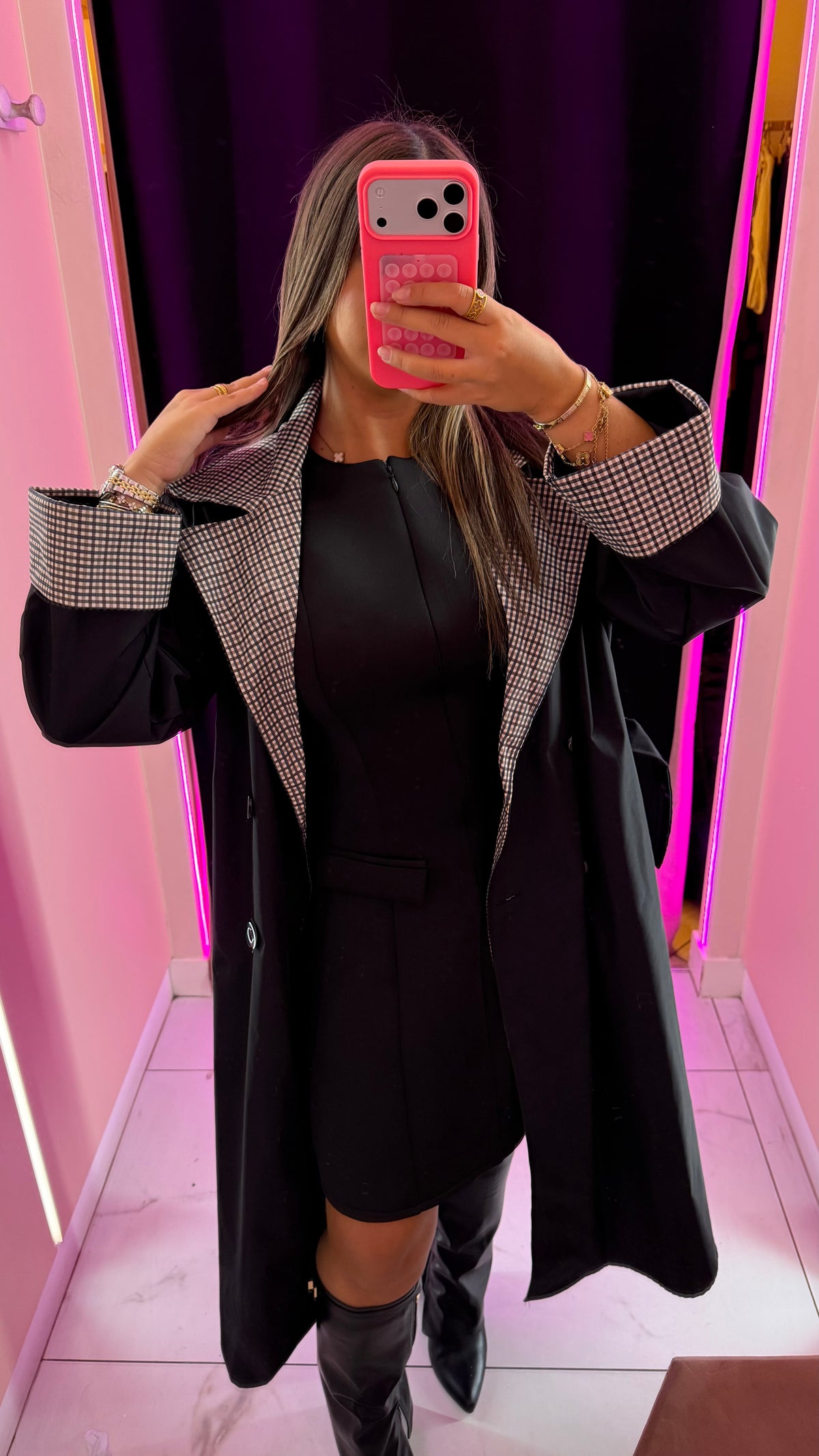 trench long à careaux
