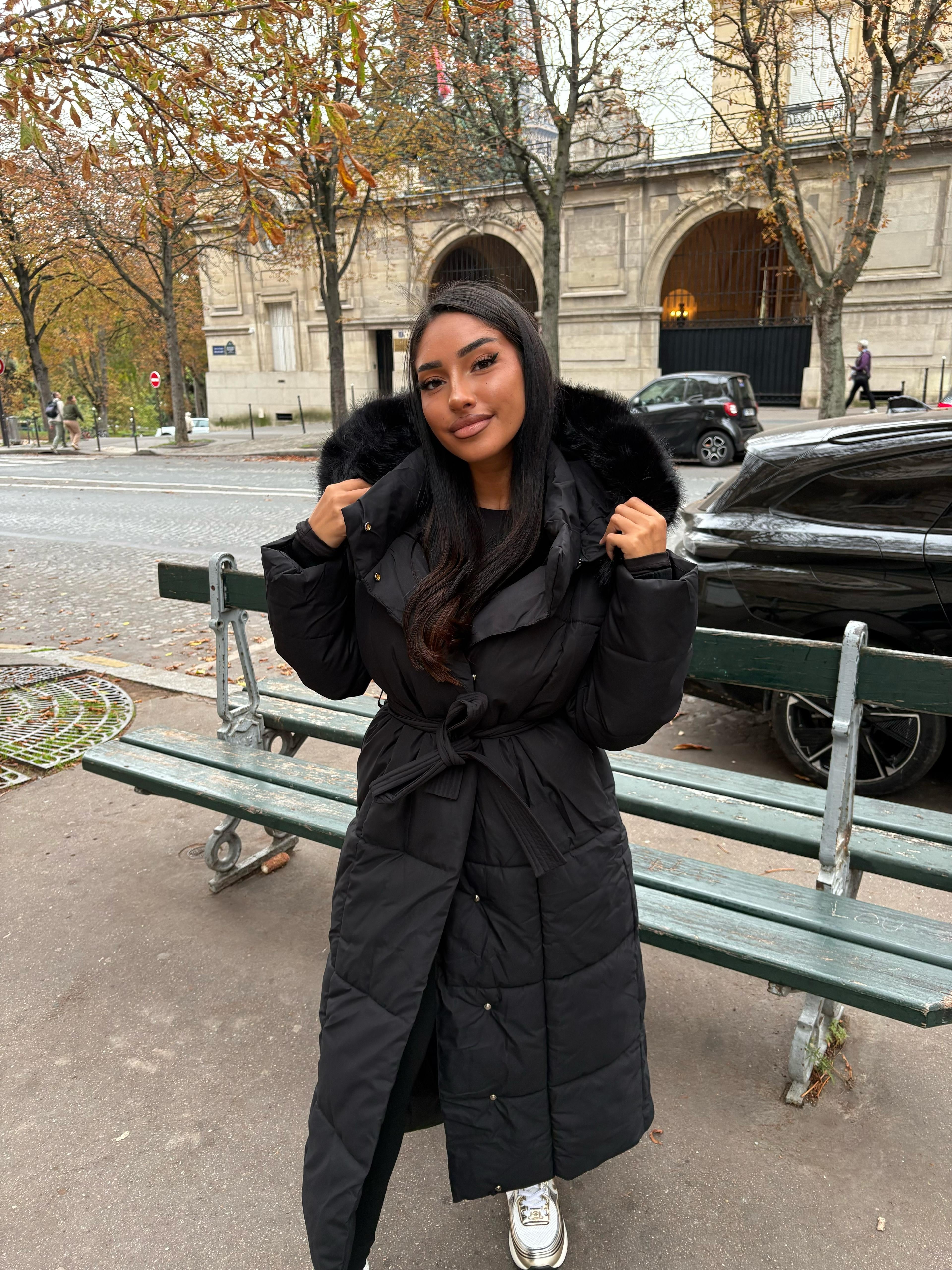 Doudoune à capuche longue amovible