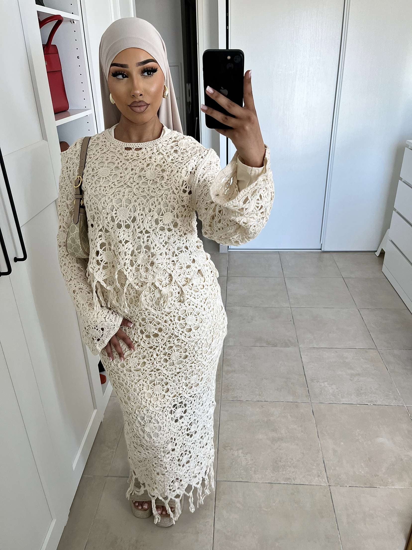 Ensemble jupe en crochet