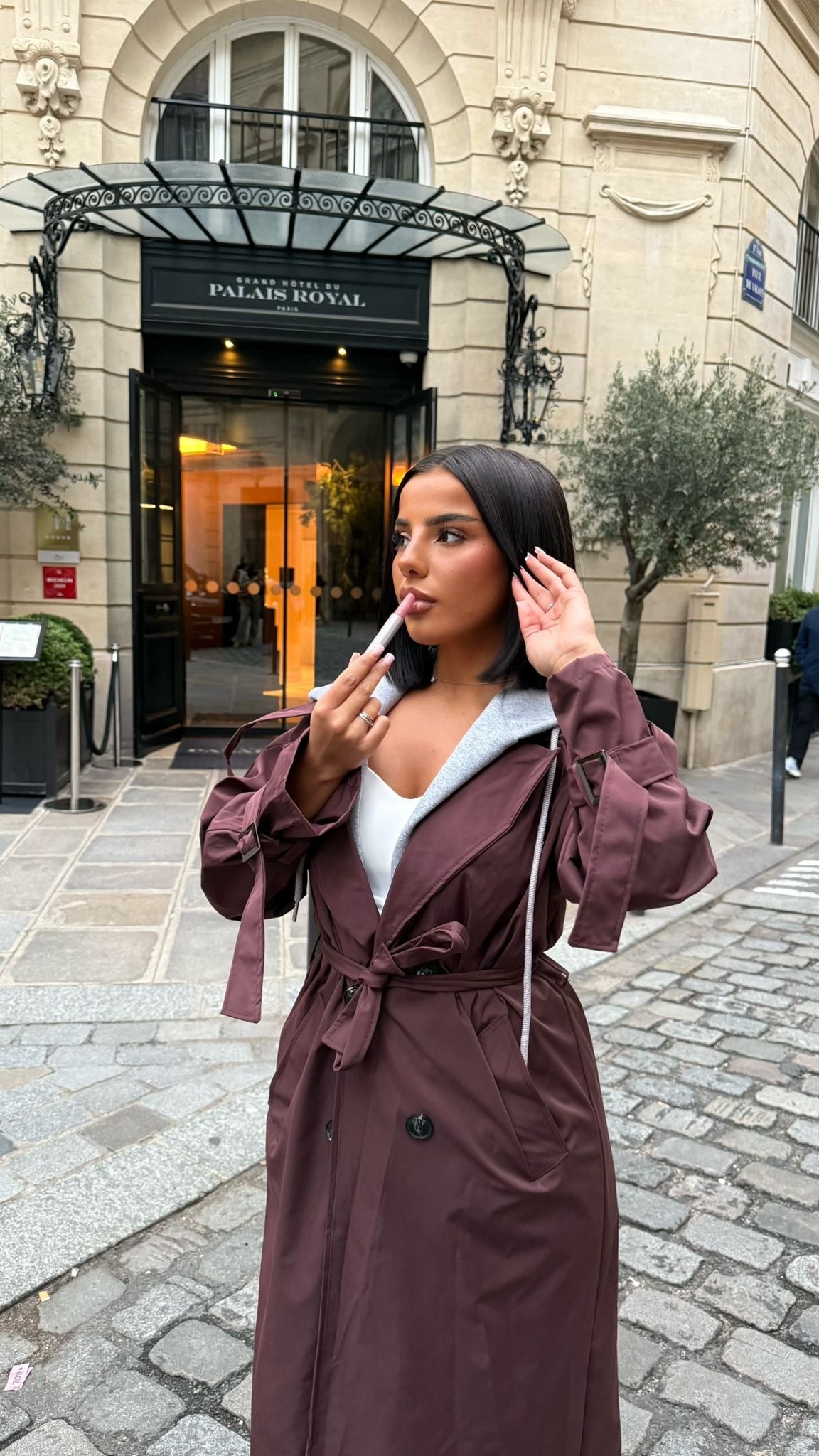 Trench classe à capuche