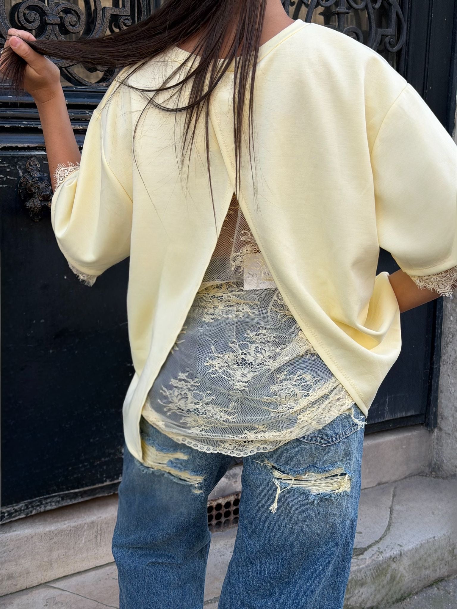 T-shirt dentelle