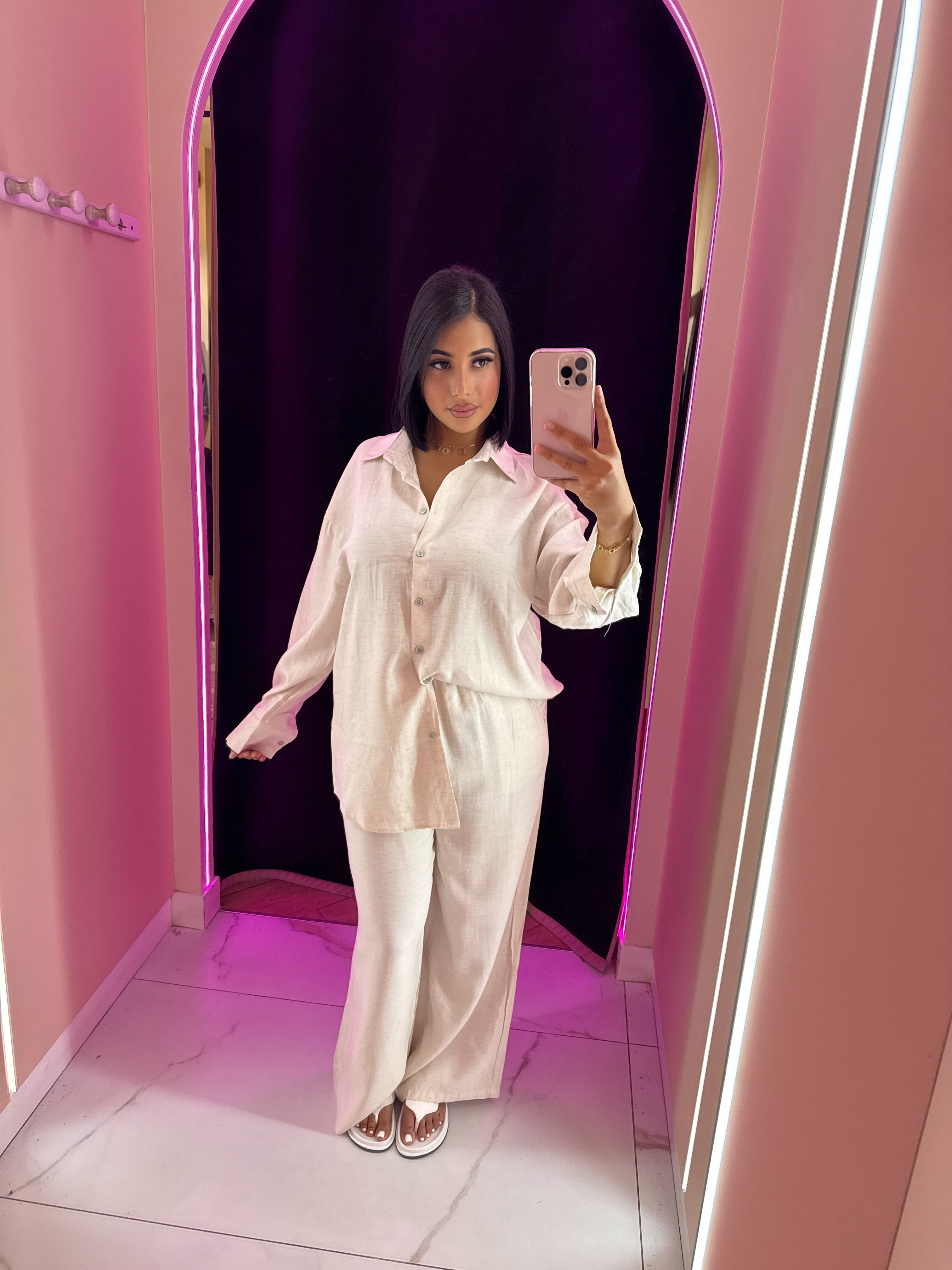 Ensemble en lin qualité supérieur