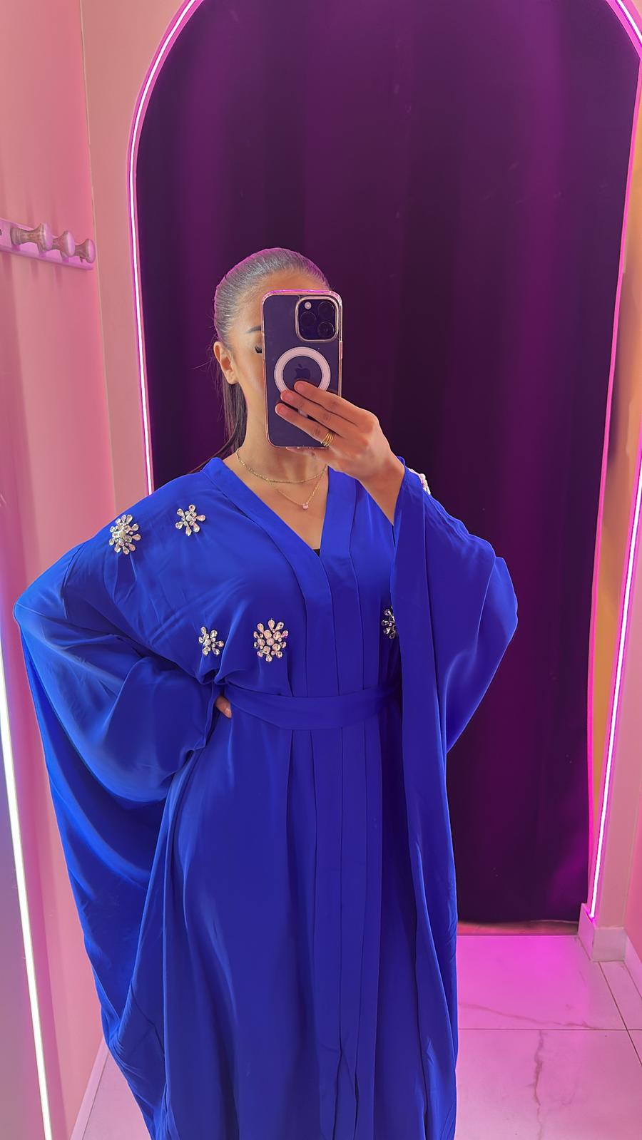 Abaya bijoux avec ceinture ajustable