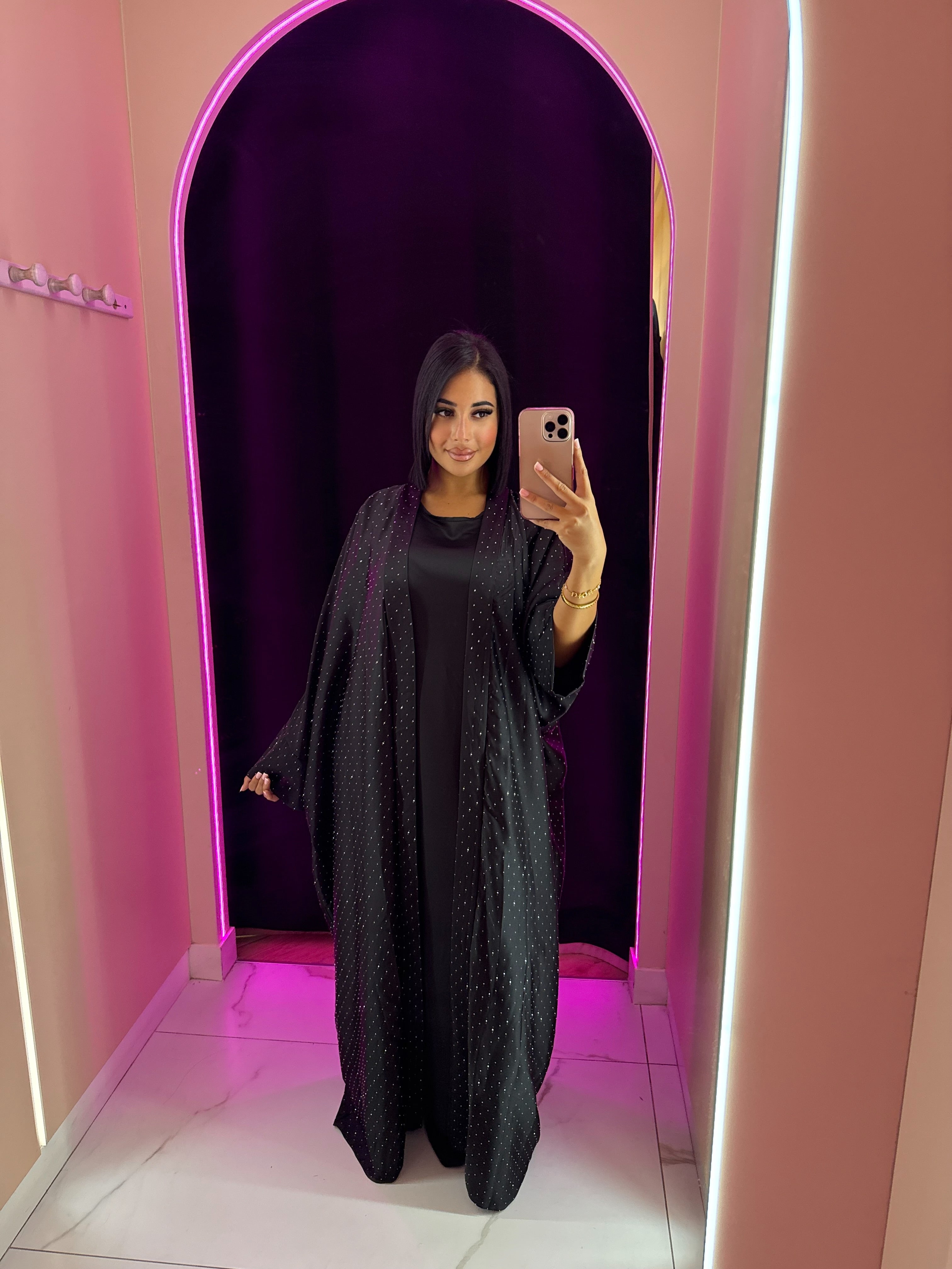 Abaya + kimono strass