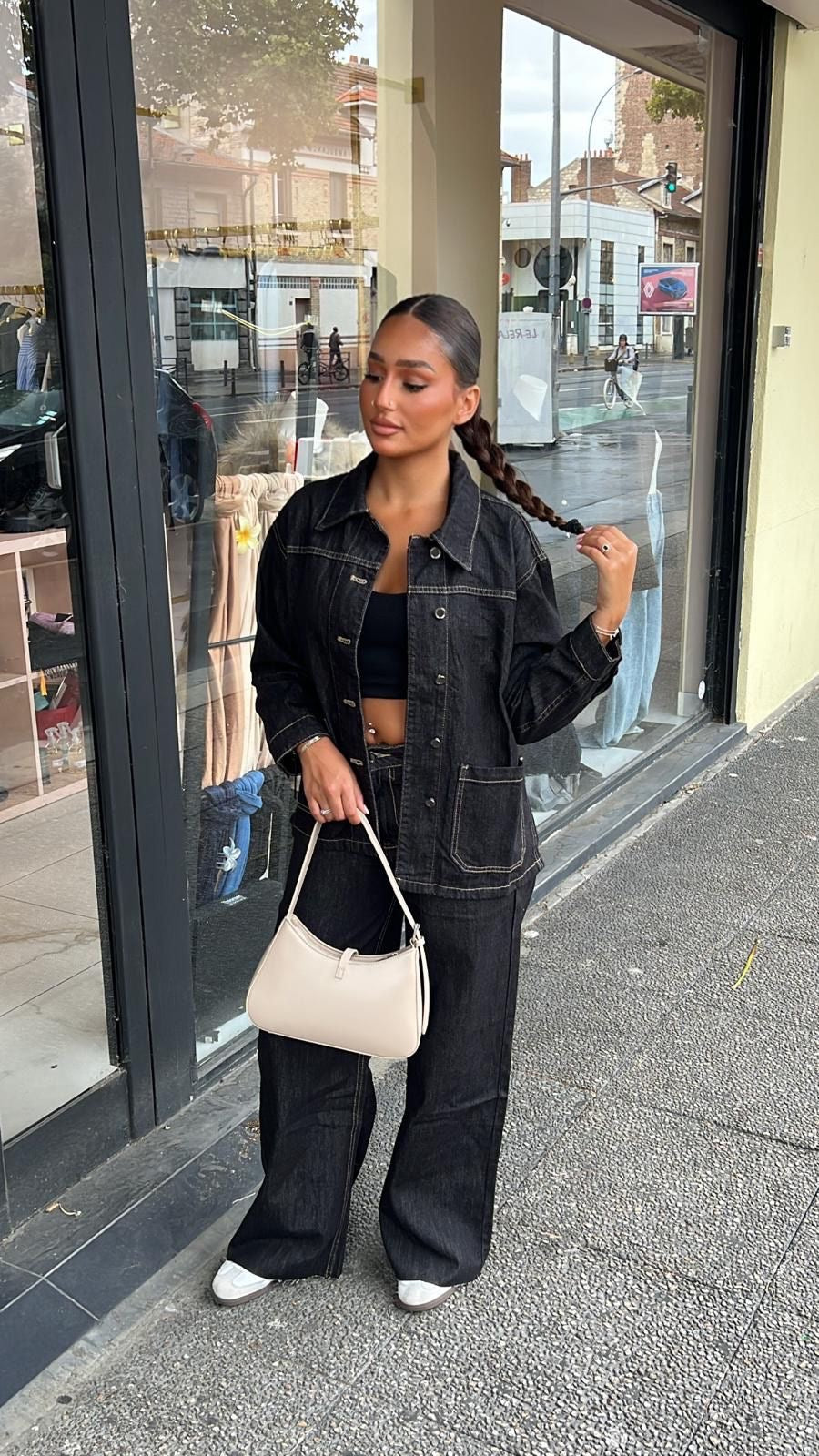 Veste en jean longue