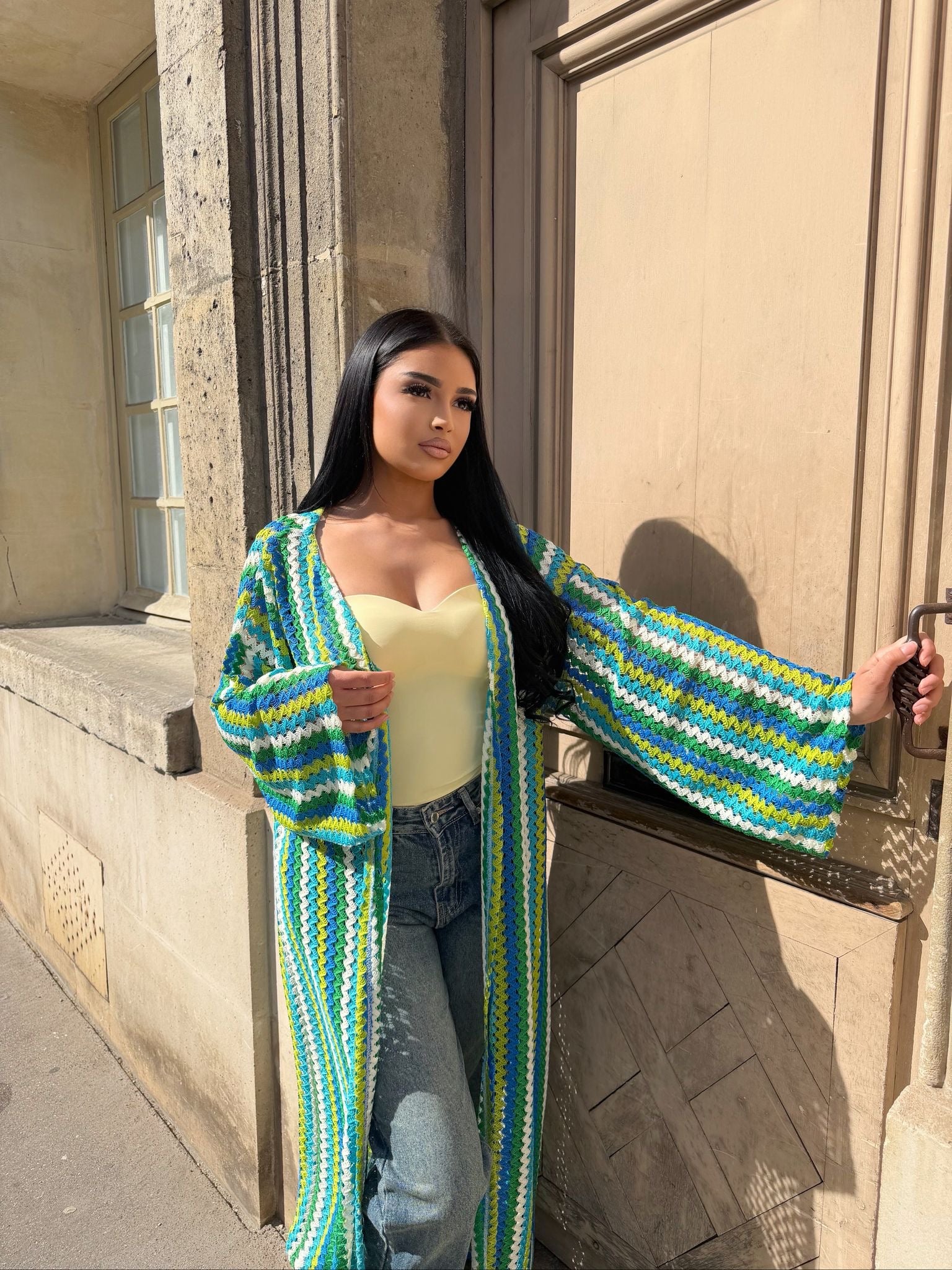 Kimono crochet 🧶 🪝 avec ceinture