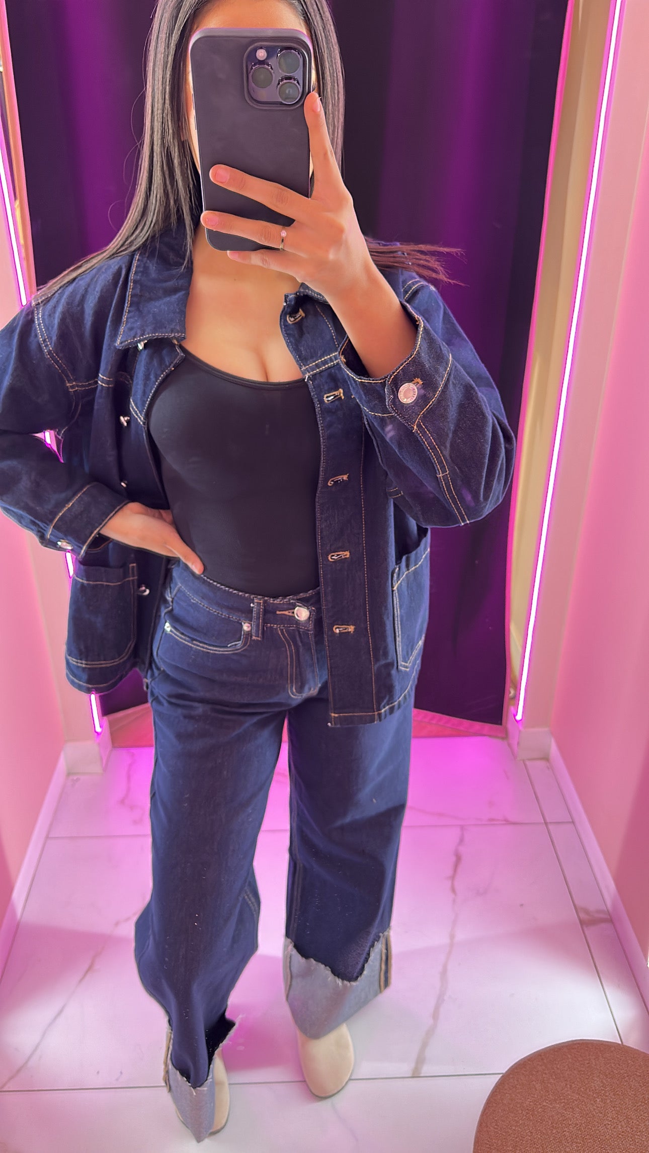 Veste longue brut