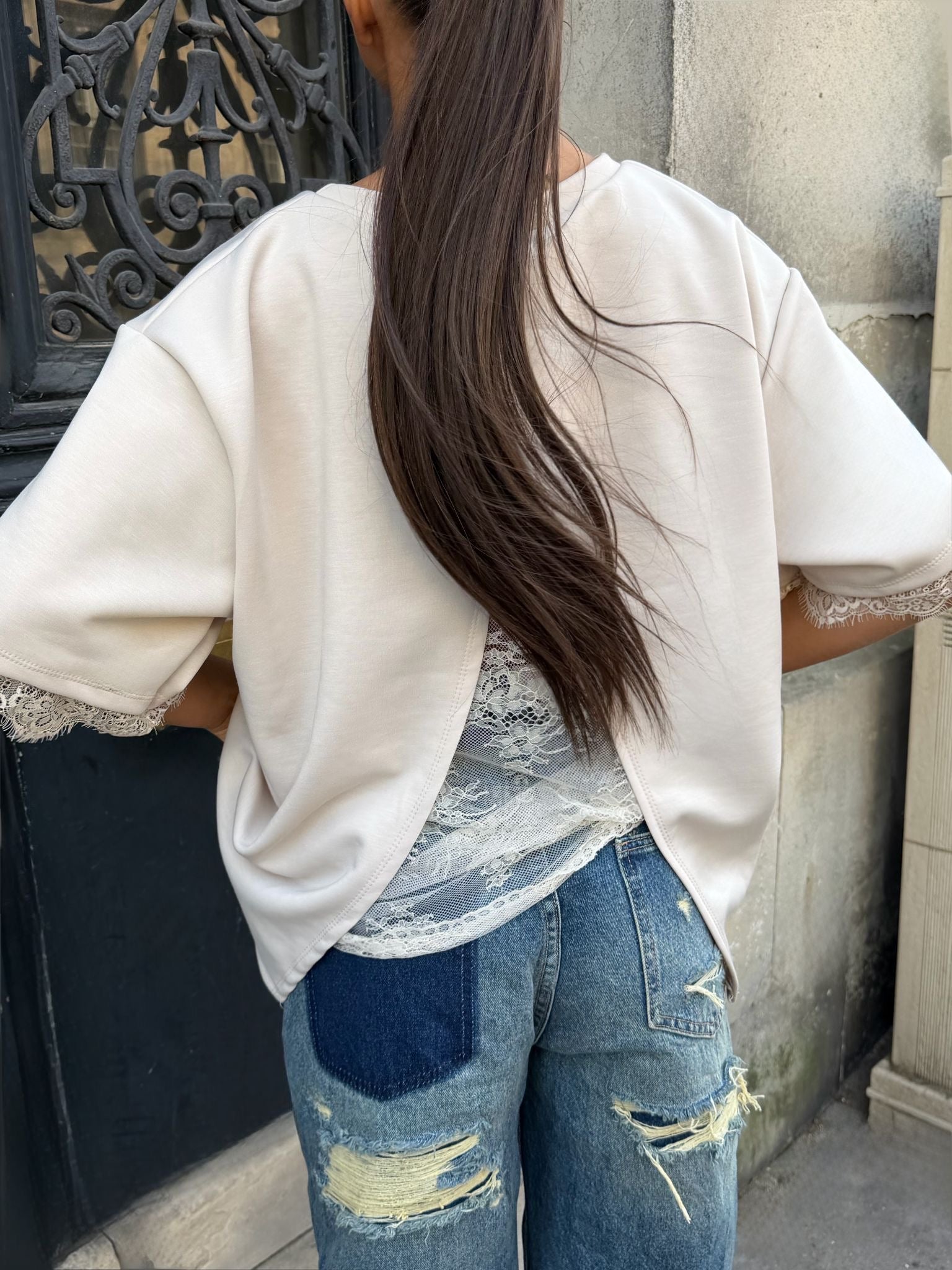 T-shirt dentelle