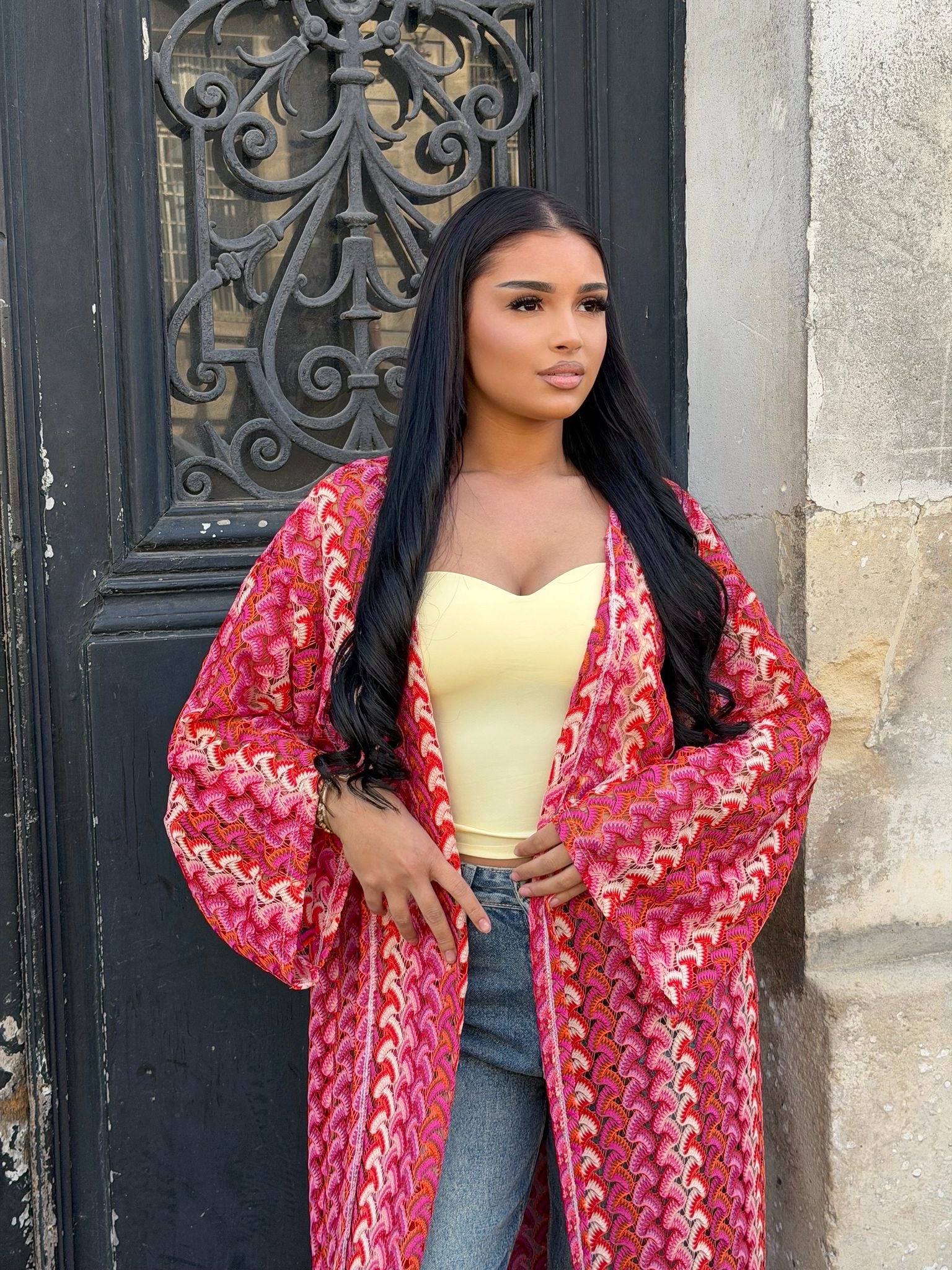 Kimono crochet 🧶 🪝 avec ceinture