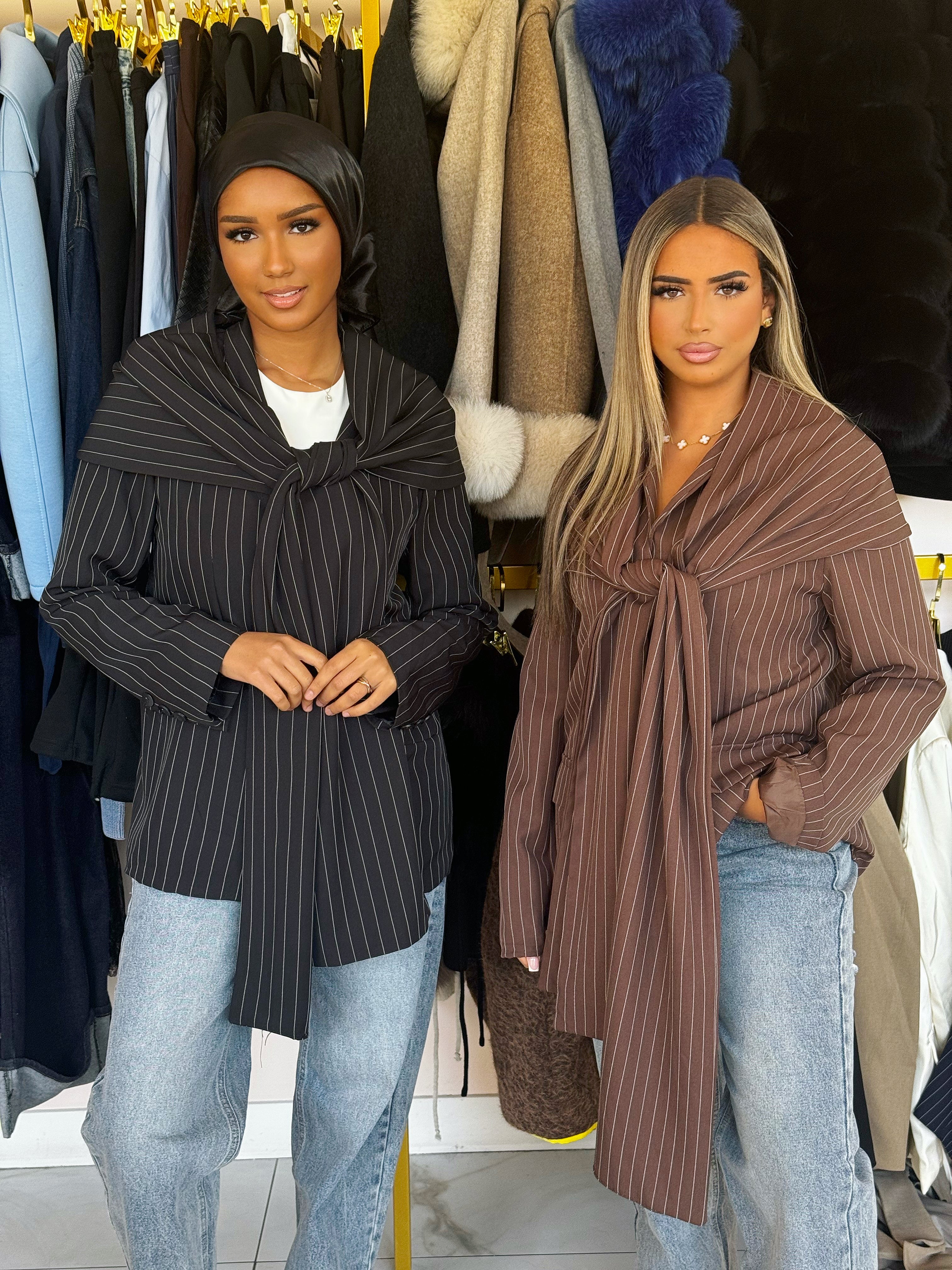 Blazer écharpe intégrer