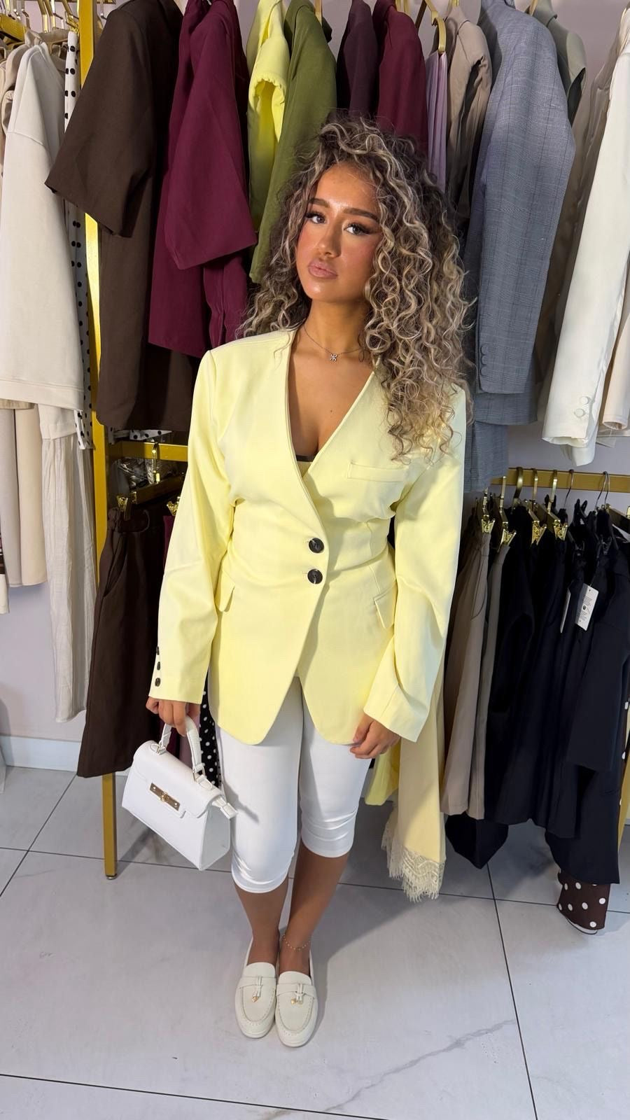 Blazer ynessou jaune pastel 🖍️