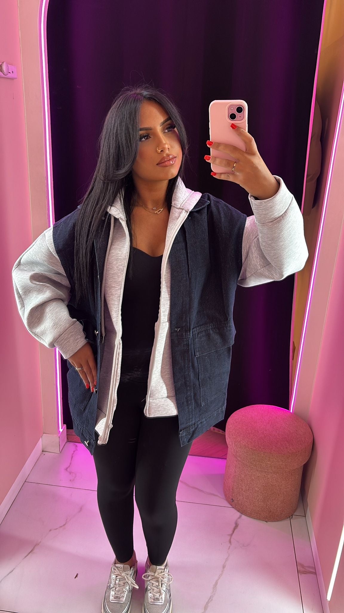 Veste sans manche en jean over size