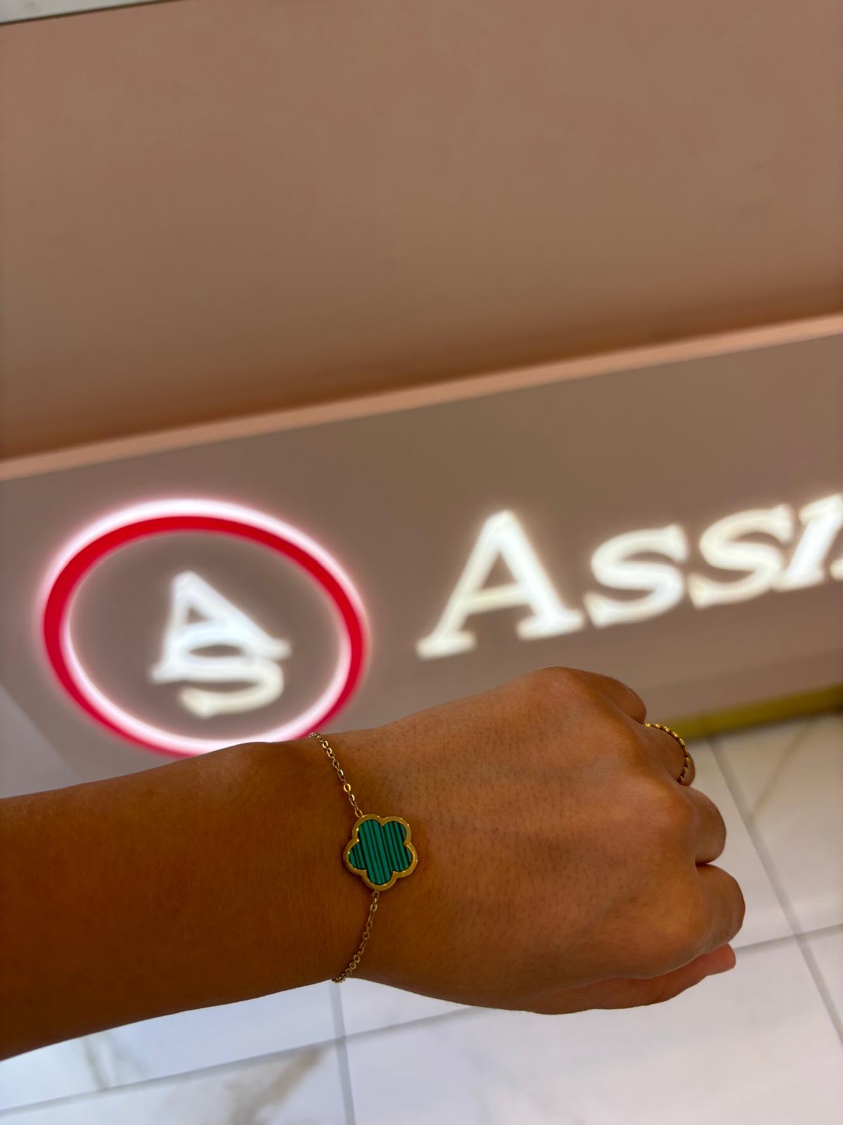 Bracelet vert malachite