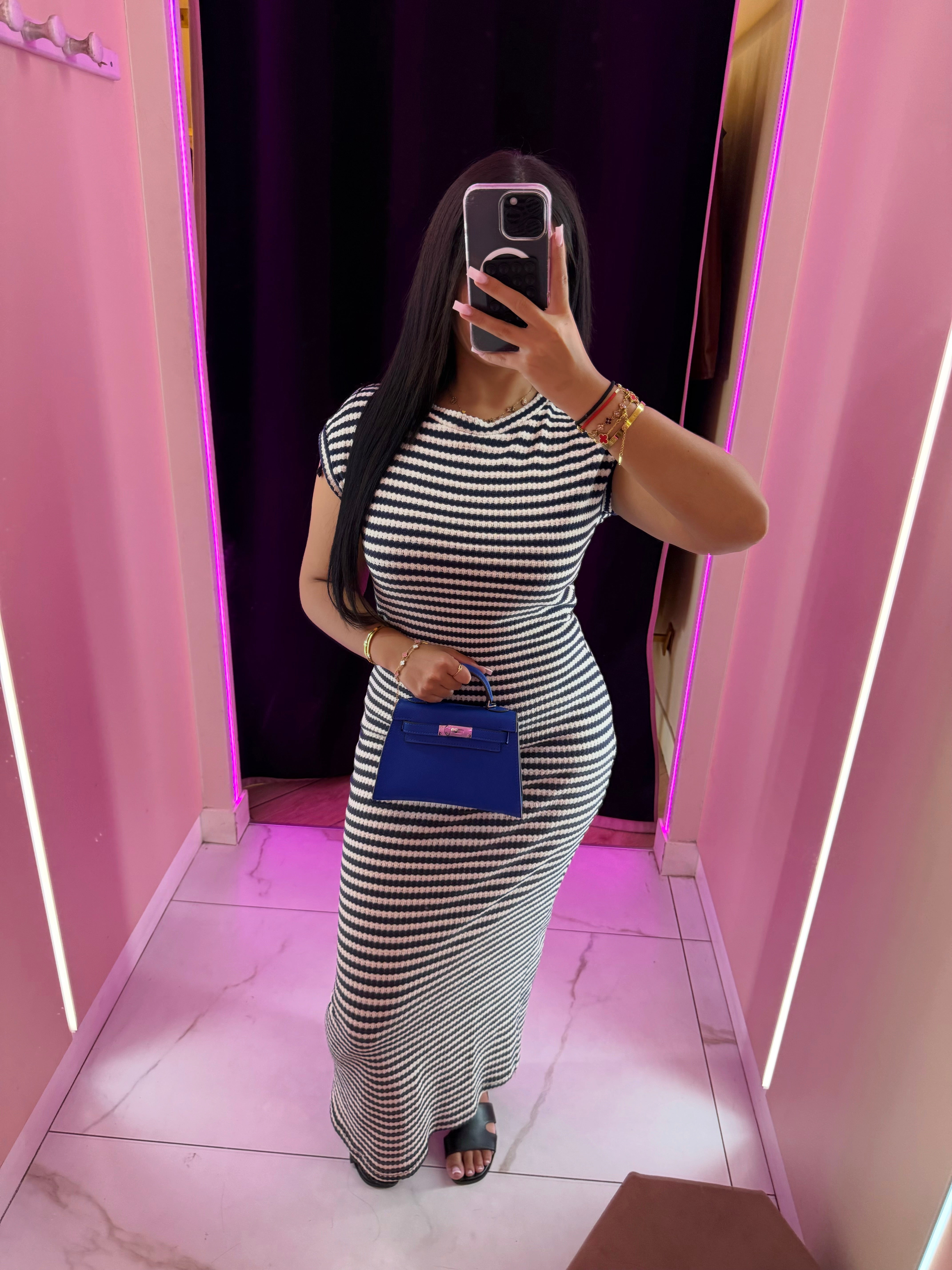 Robe t-shirt gainante rayure