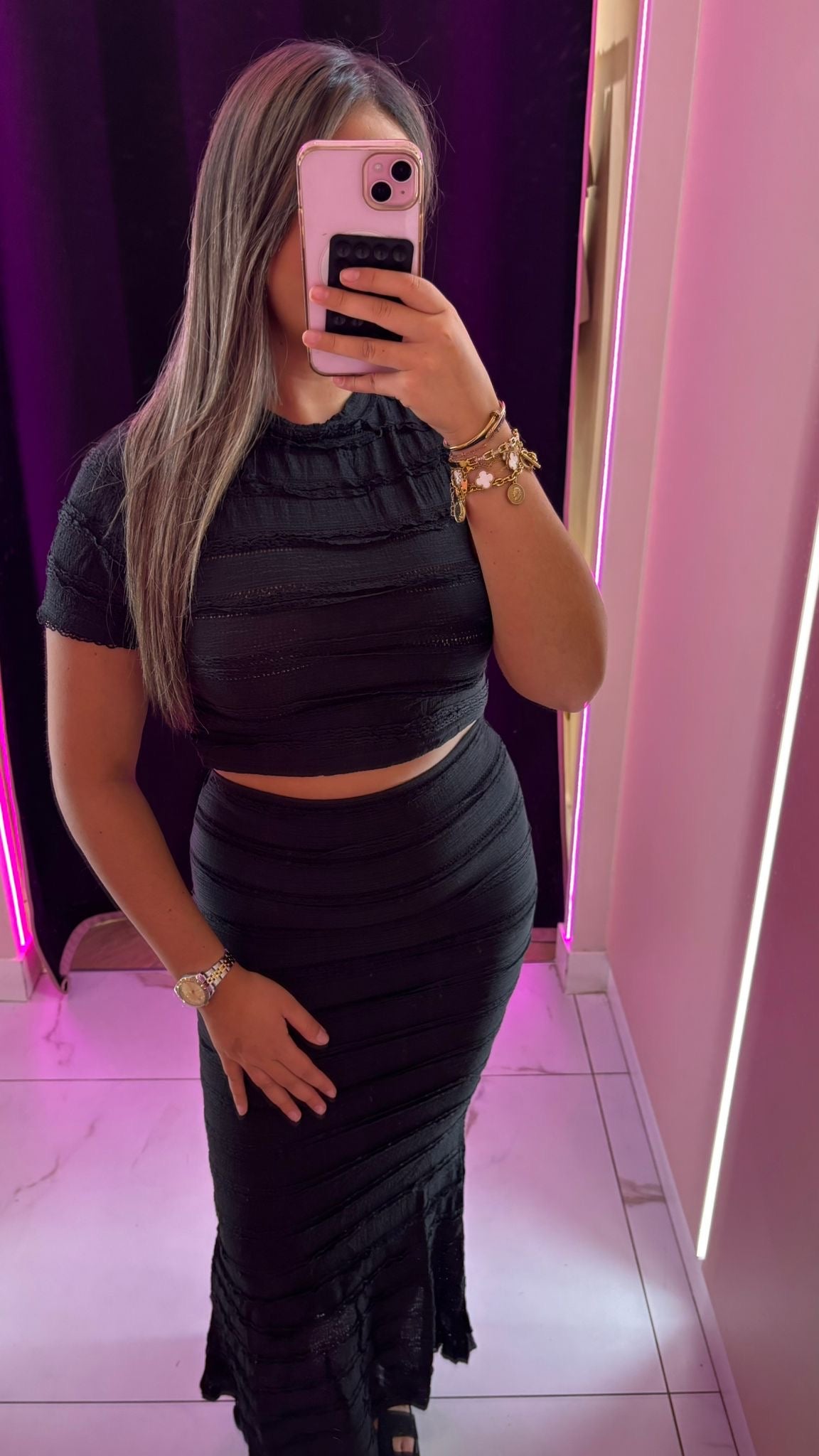 Ensemble jupe crêpe