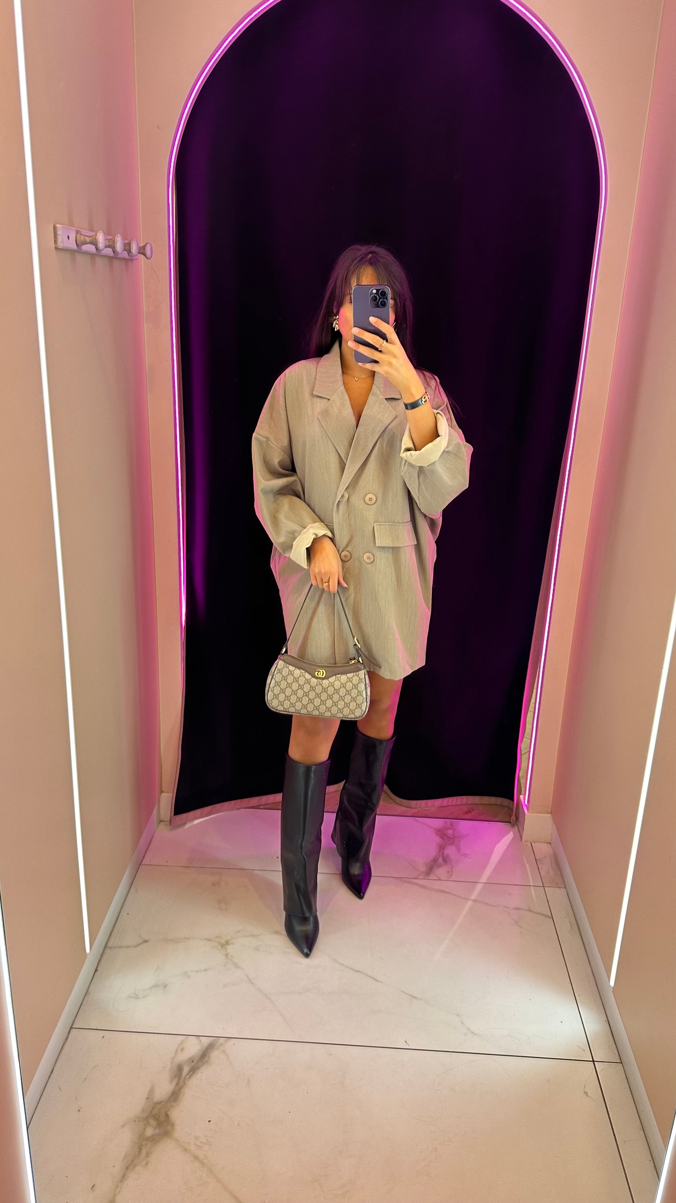 Veste blazer long oversize
