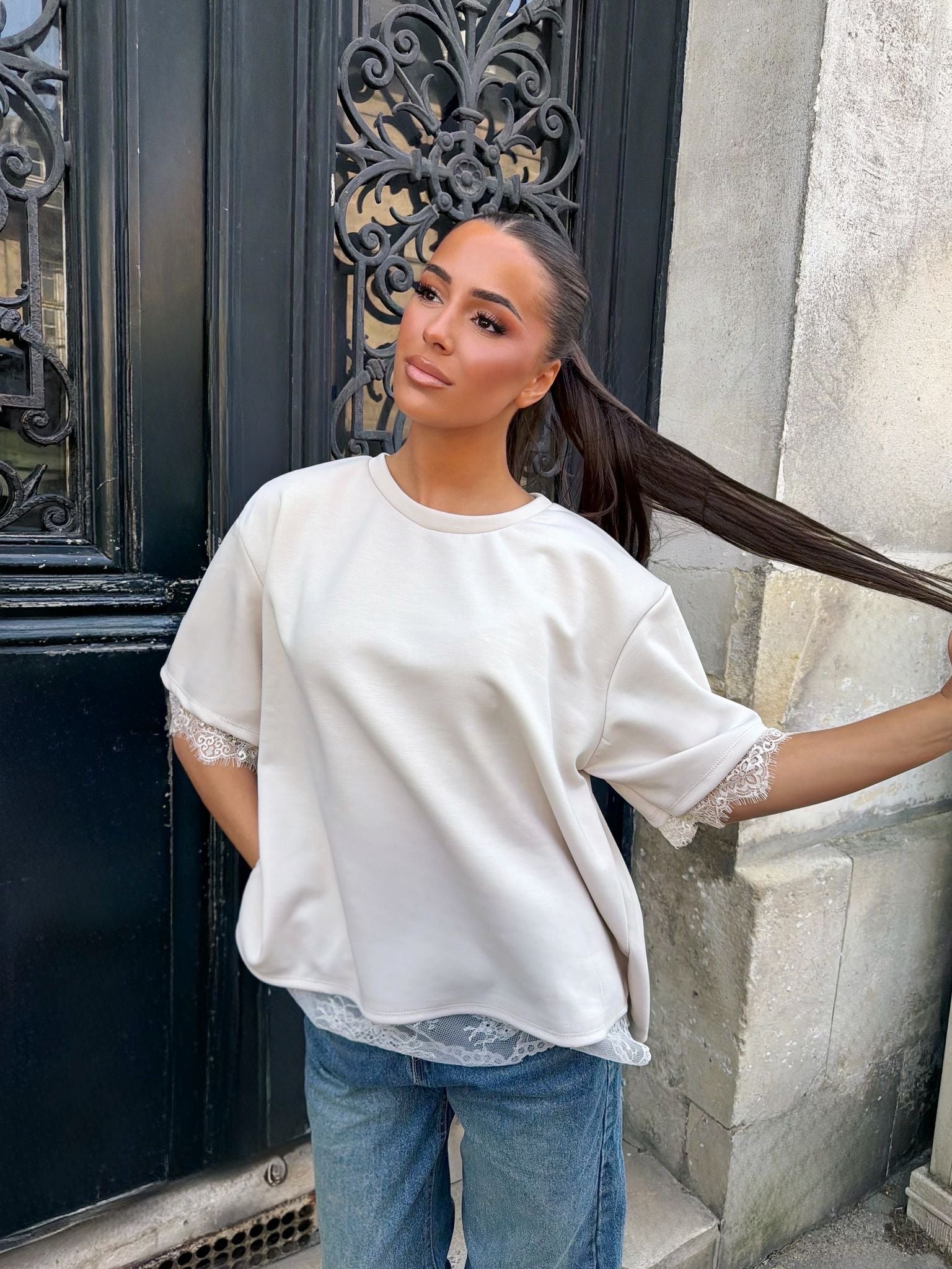 T-shirt dentelle