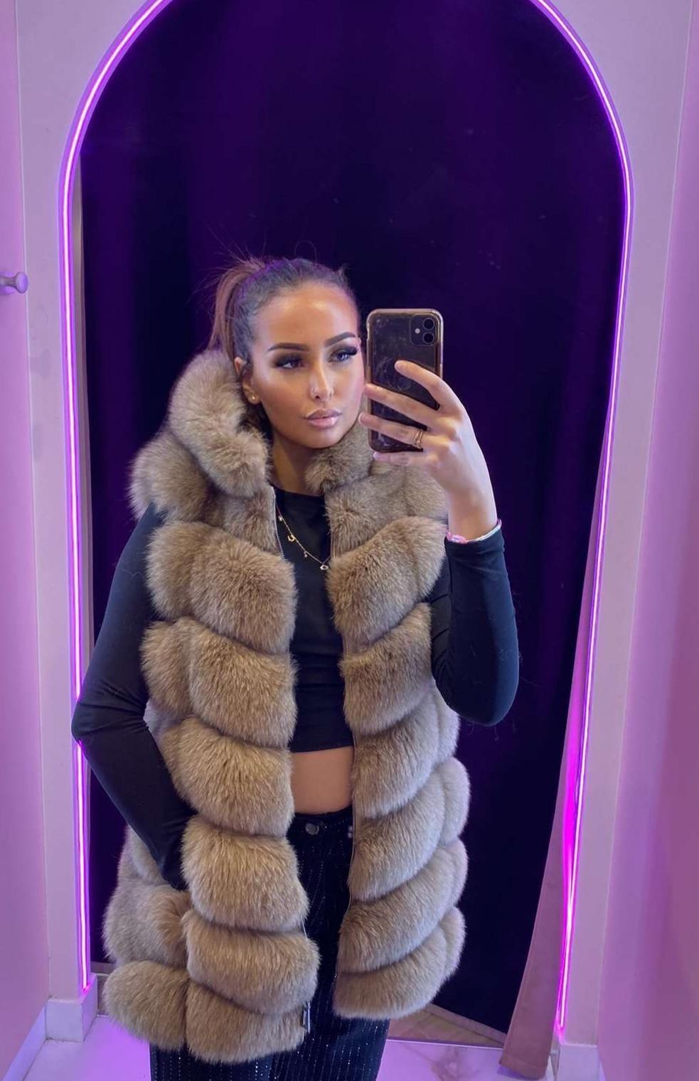 Fourrure ours renard et cuir