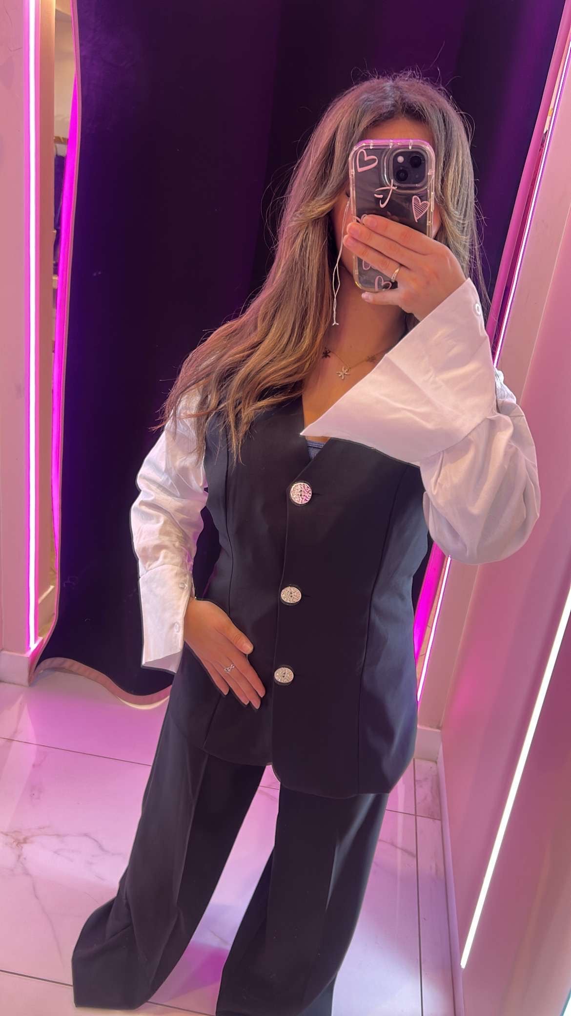 Ensemble blazer sans manche