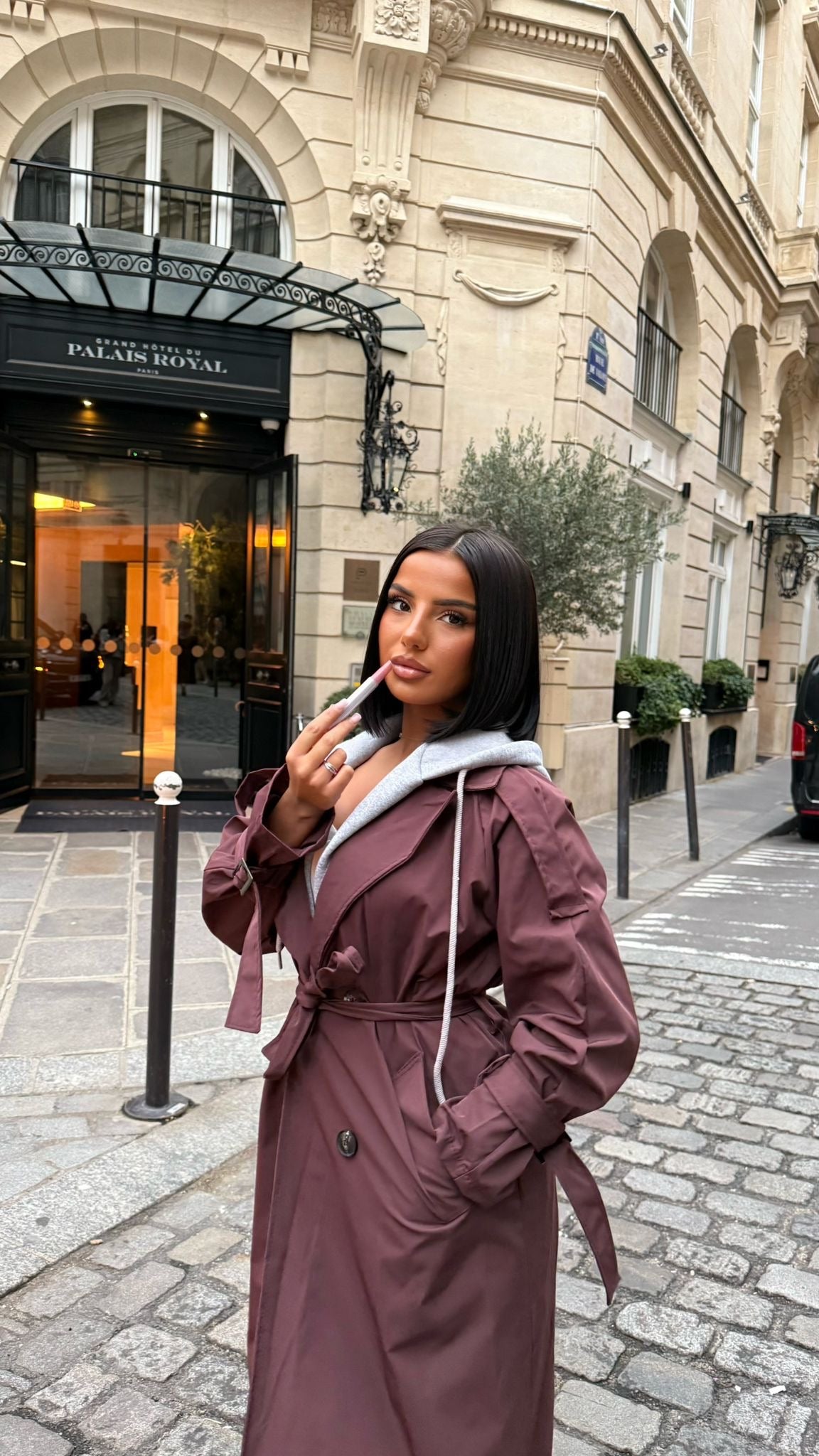 Trench classe à capuche