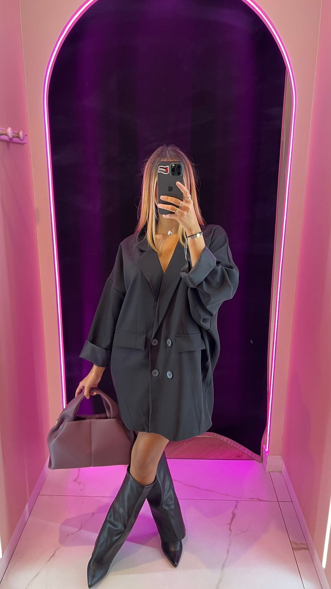 Veste blazer long oversize