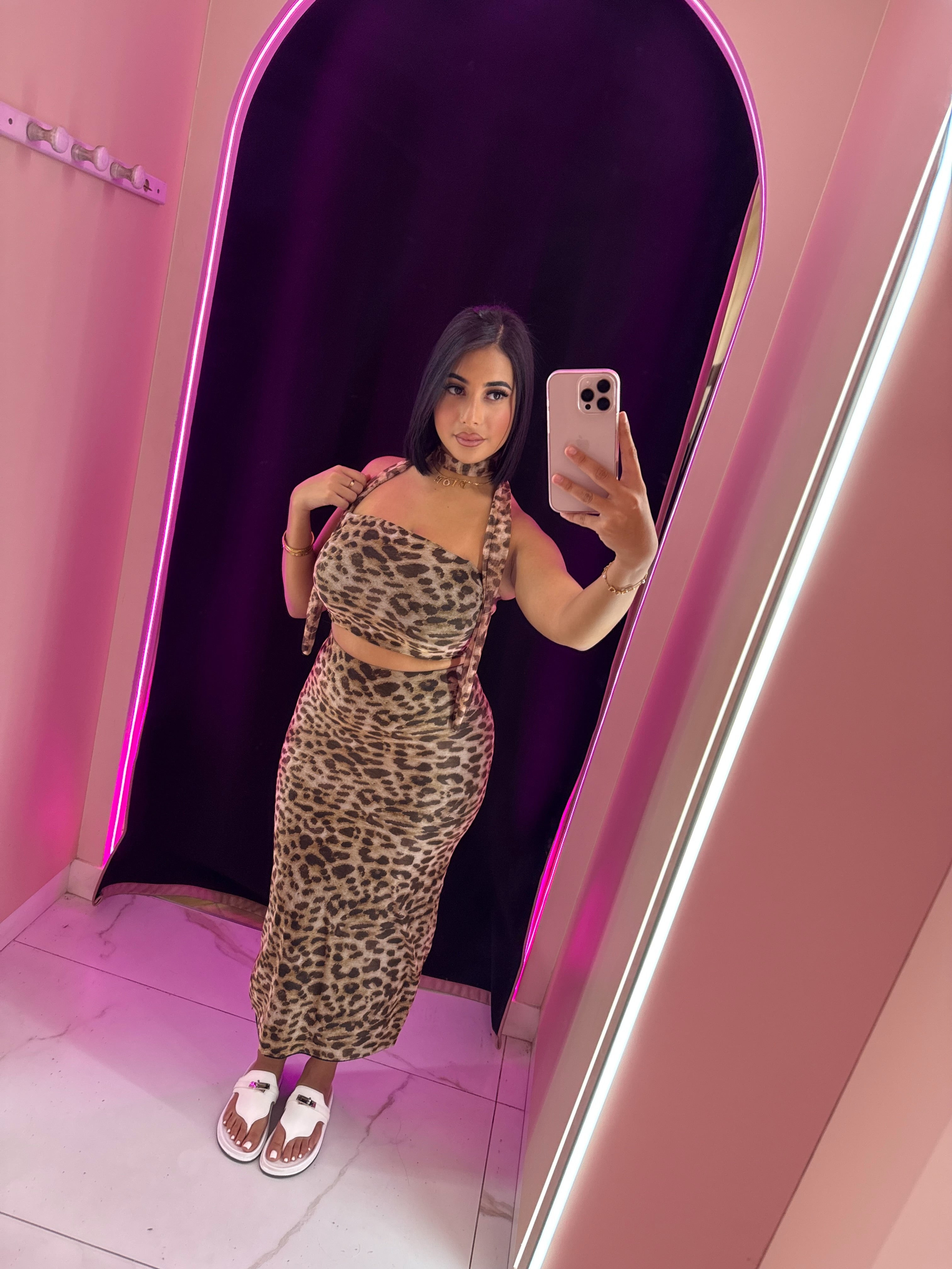 Ensemble jupe et châle léopard 🐆