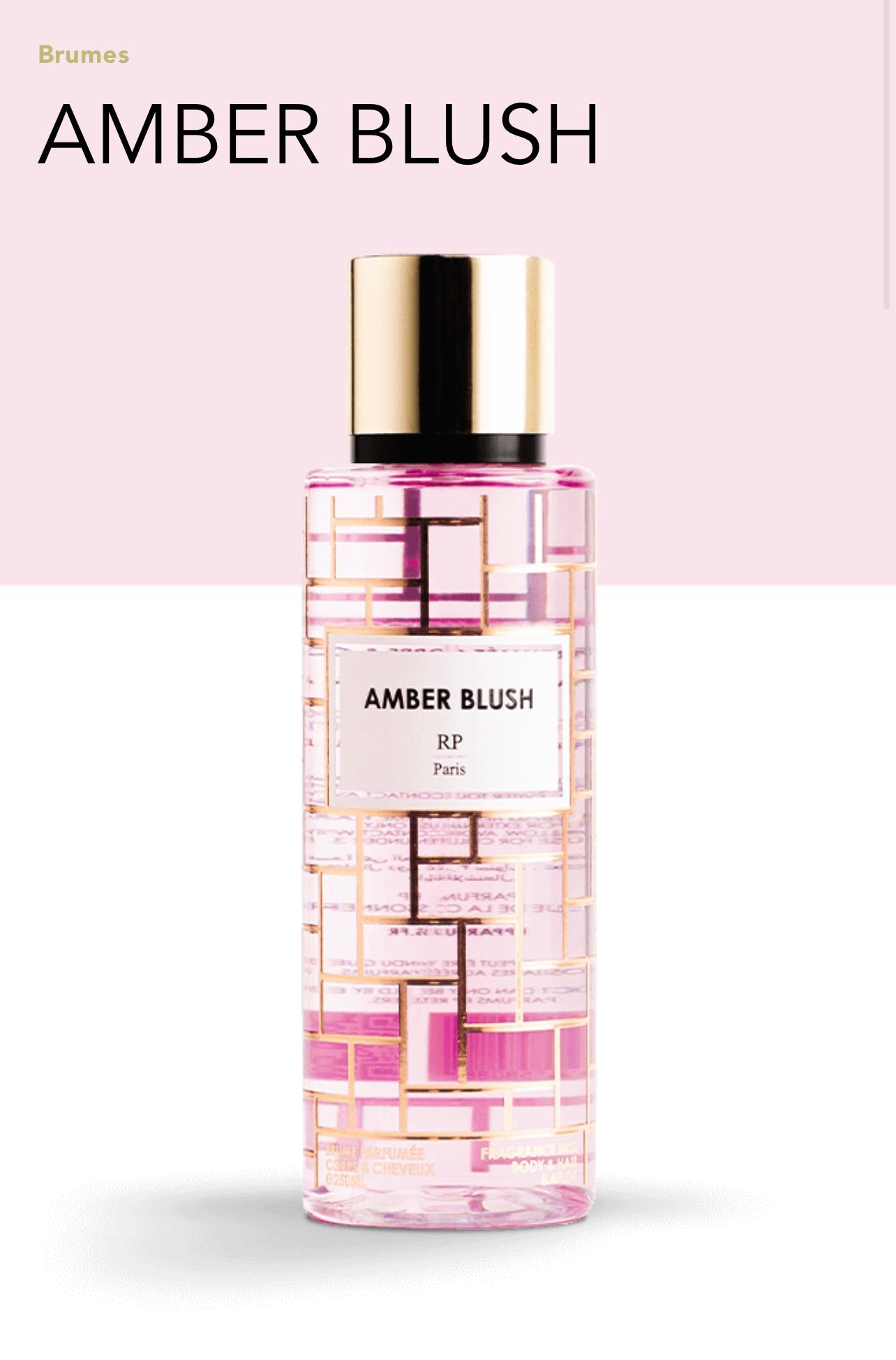 BRUMES AMBER BLUSH 250ML
