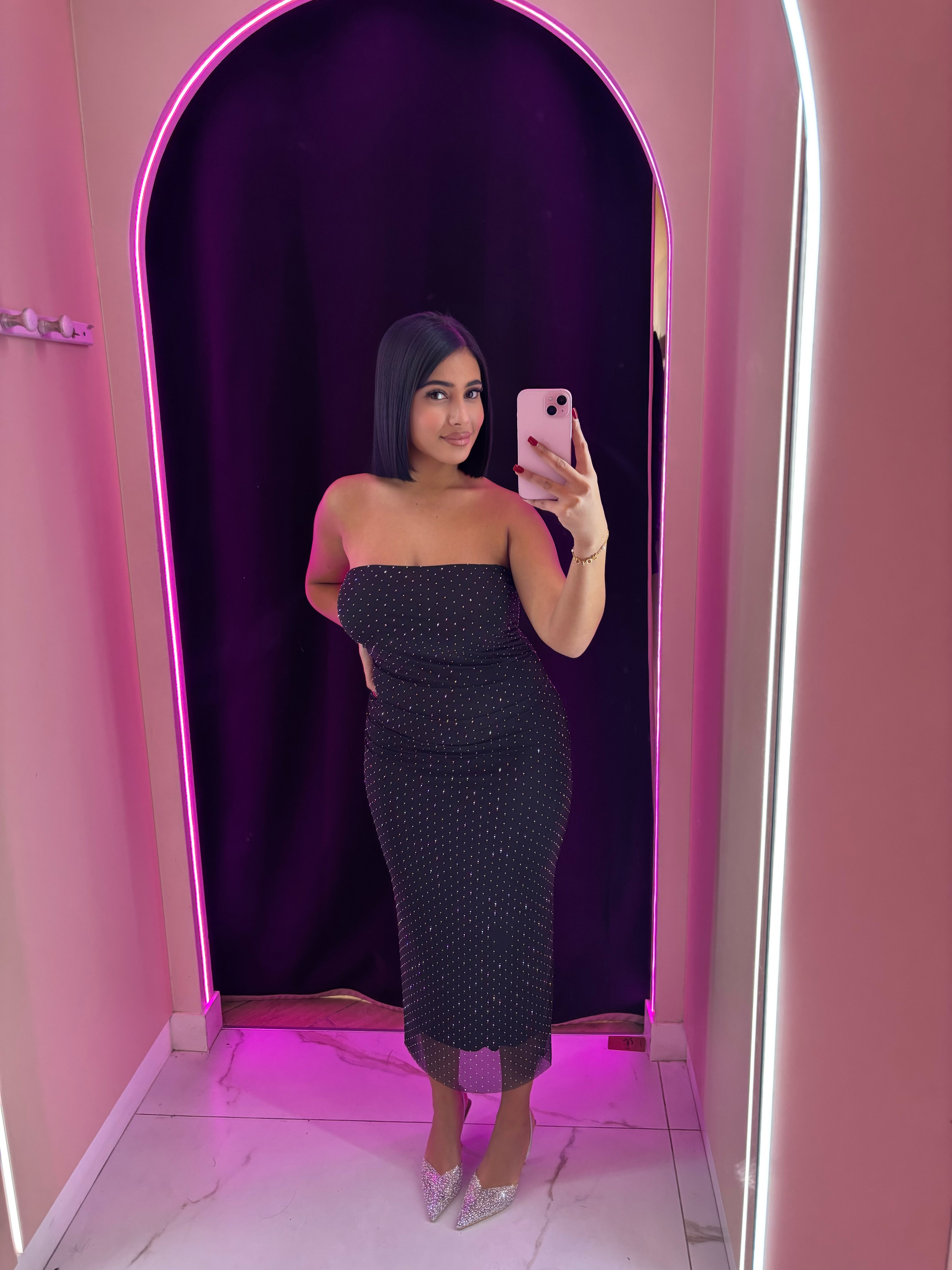 Robe bustier paillette