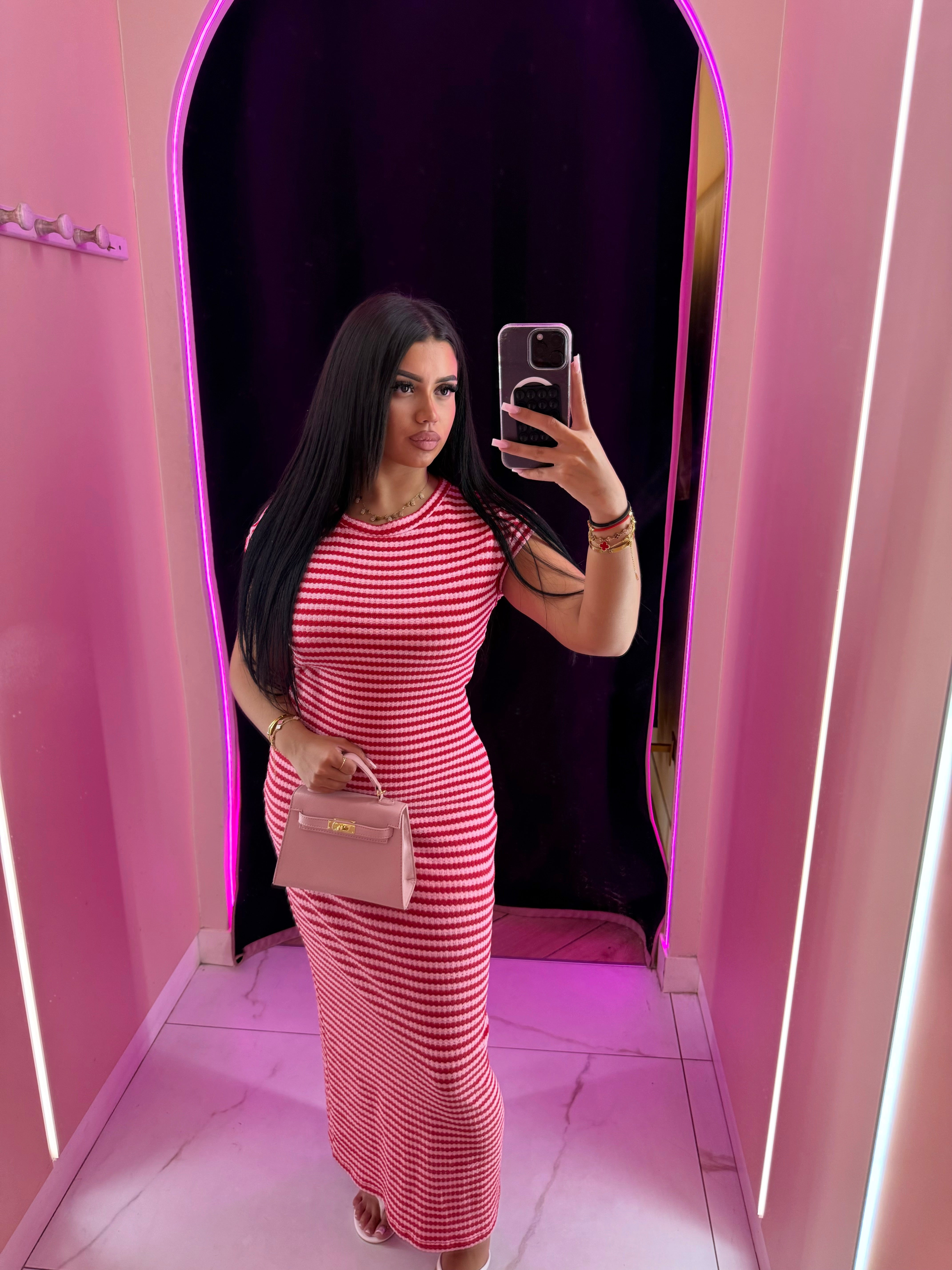 Robe t-shirt gainante rayure