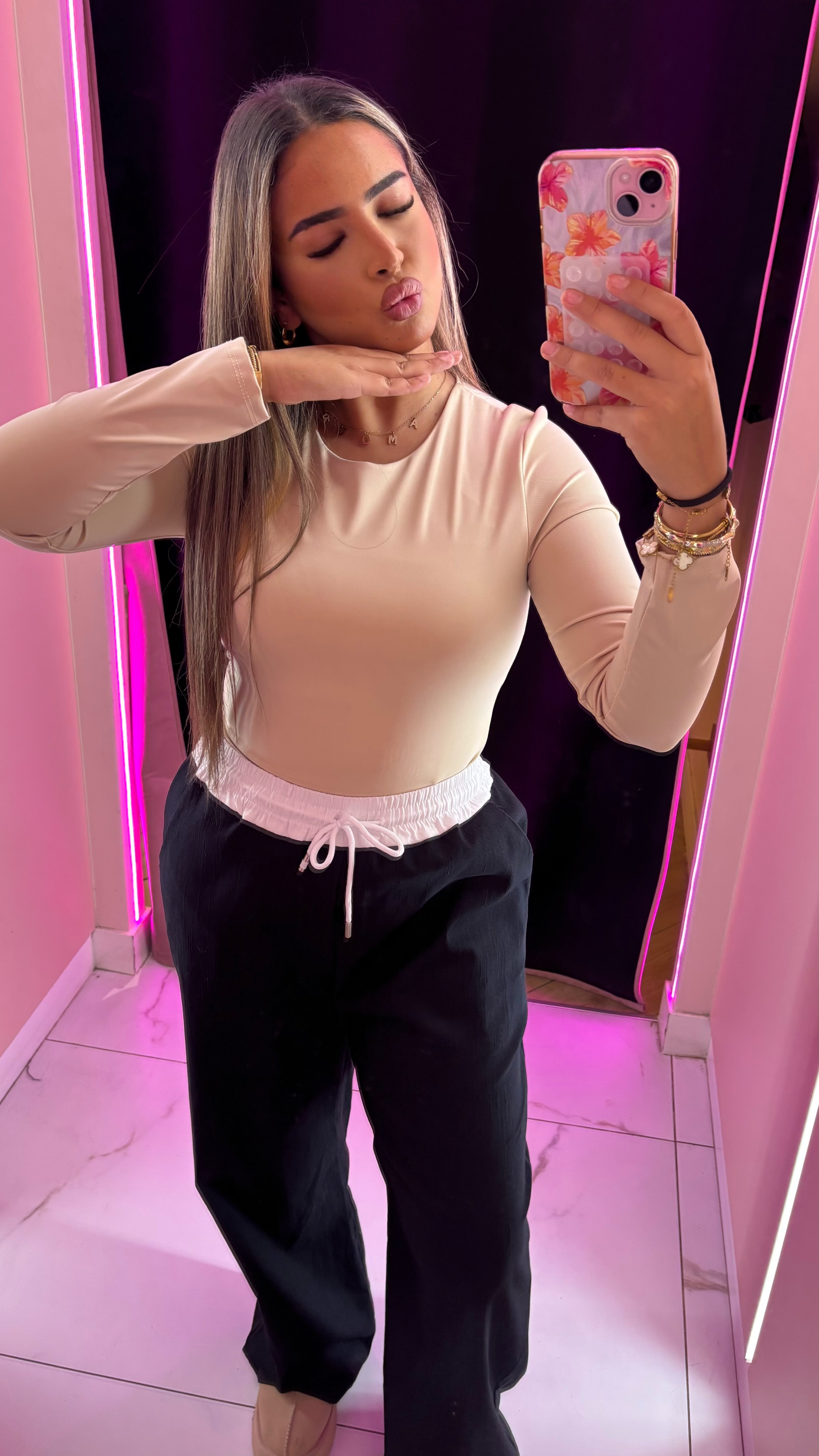 Pantalon à bande jean