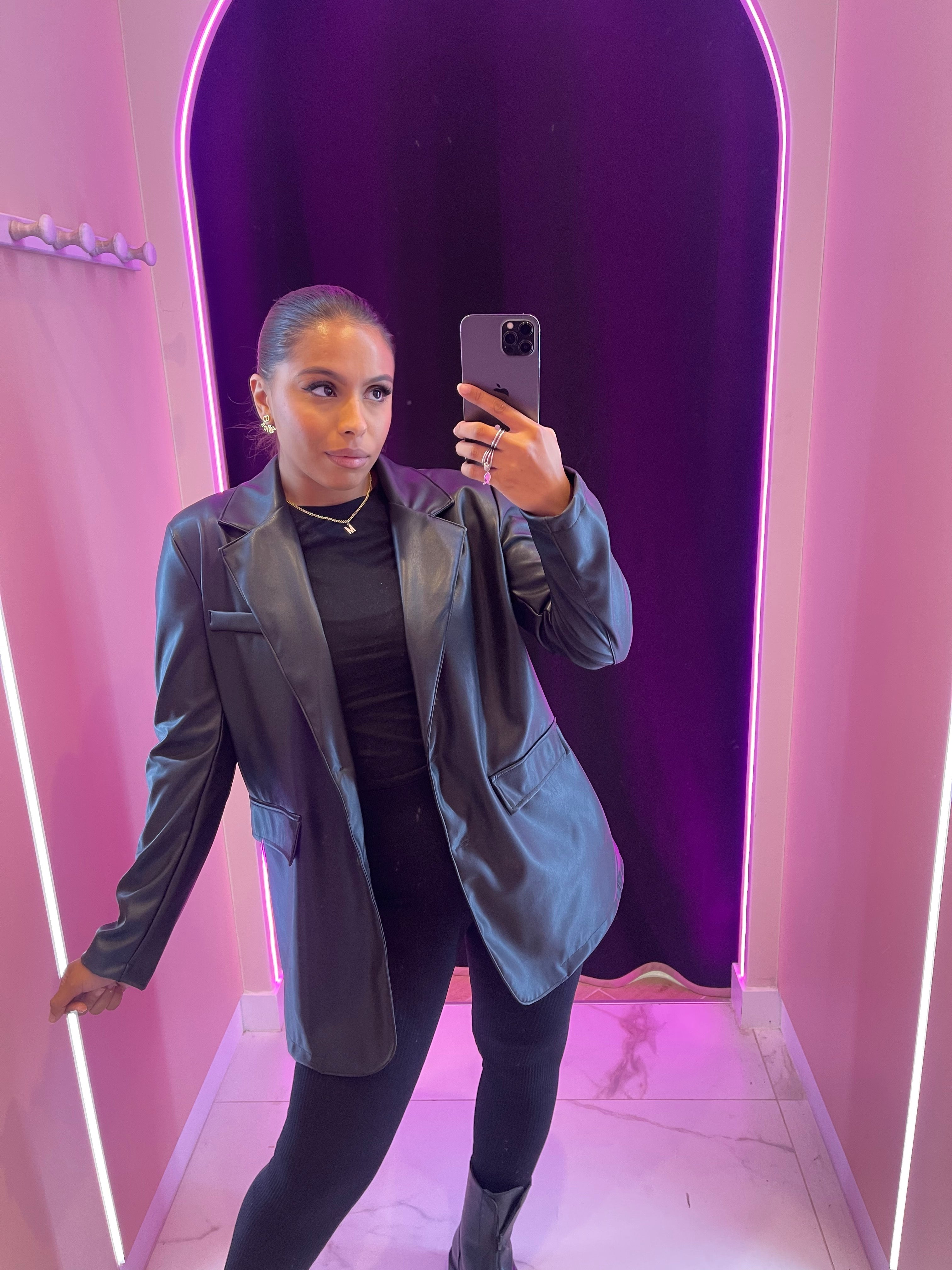 Veste blazer en simili