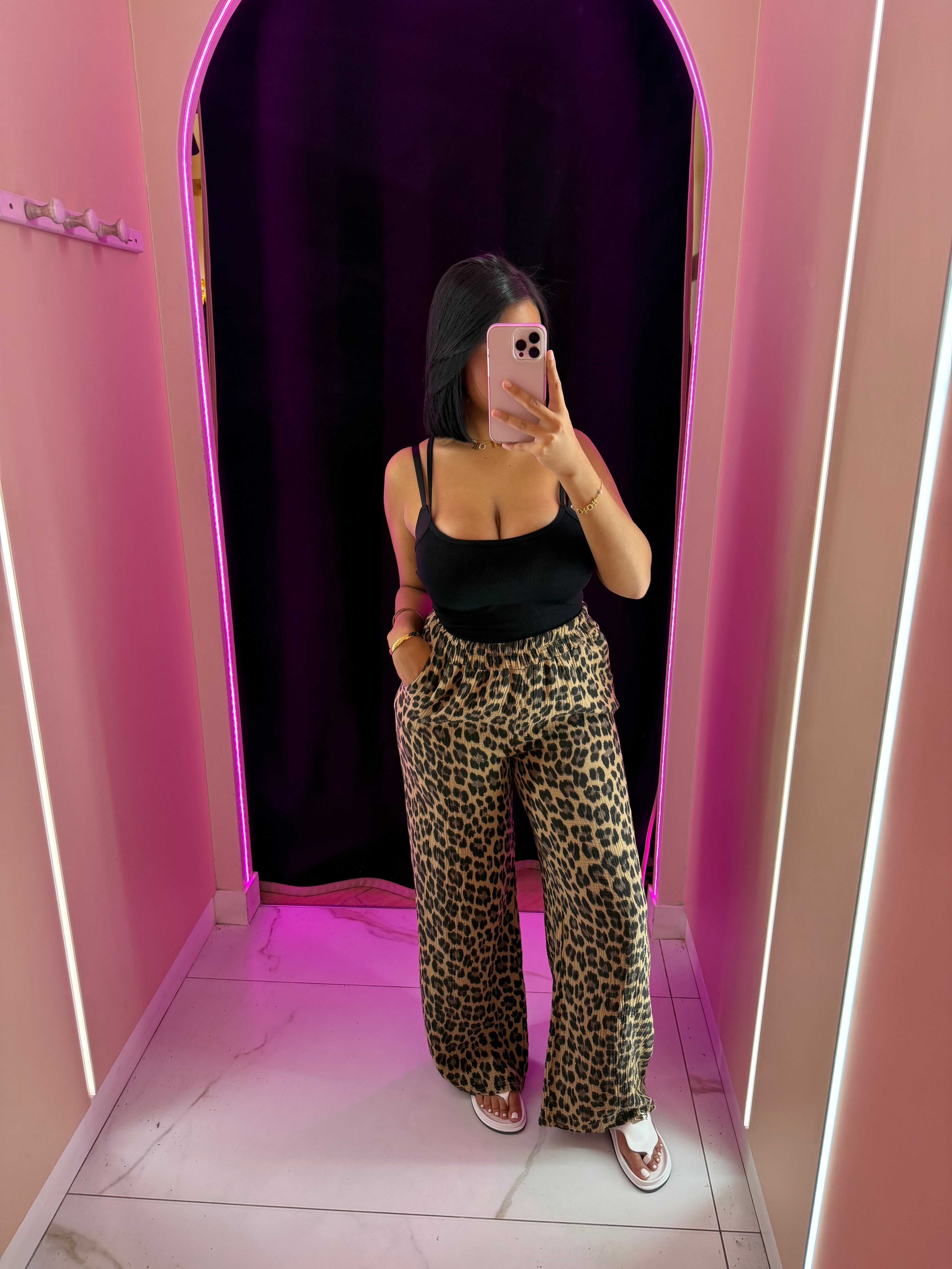 Pantalon coton de gaz léopards 🐆