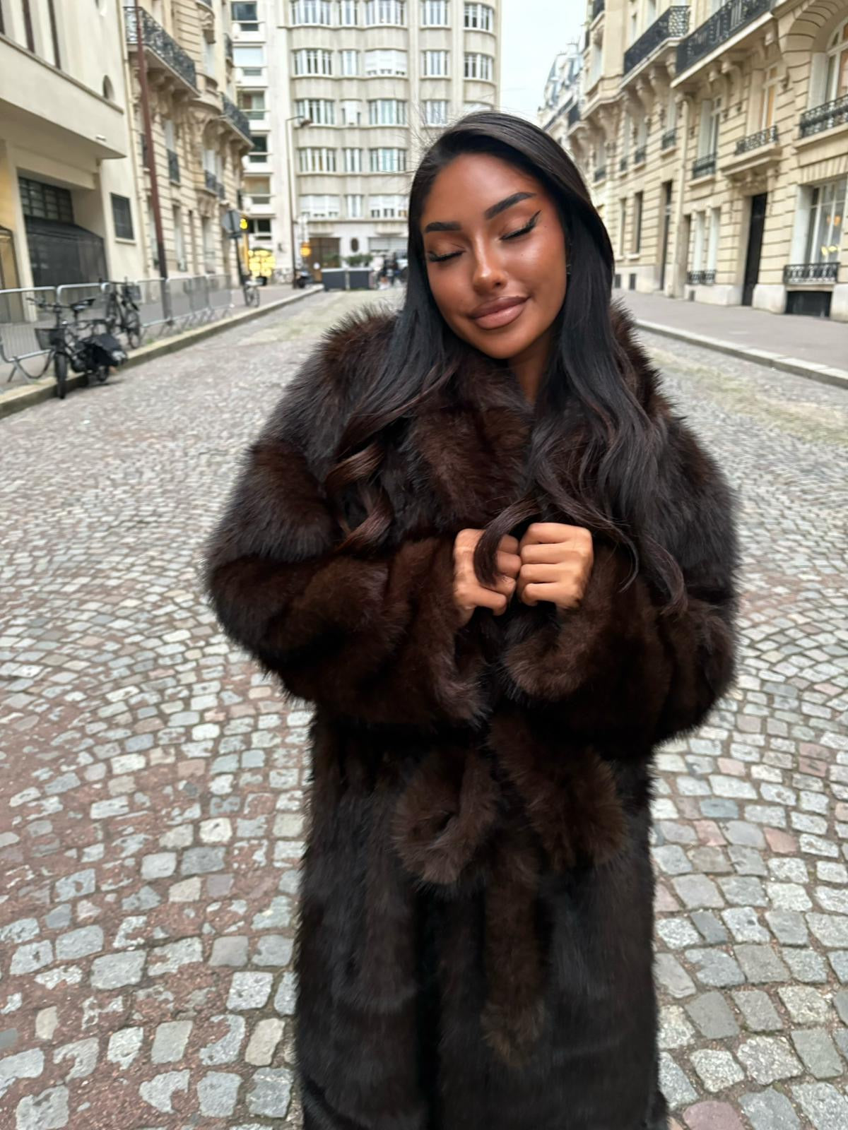 Fourrure vegan longue