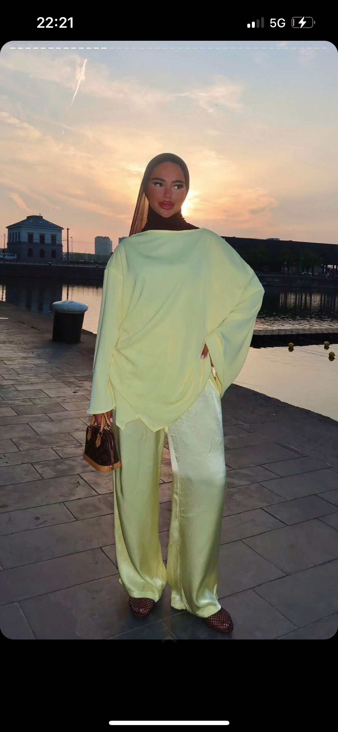 Pantalon fluide satiné