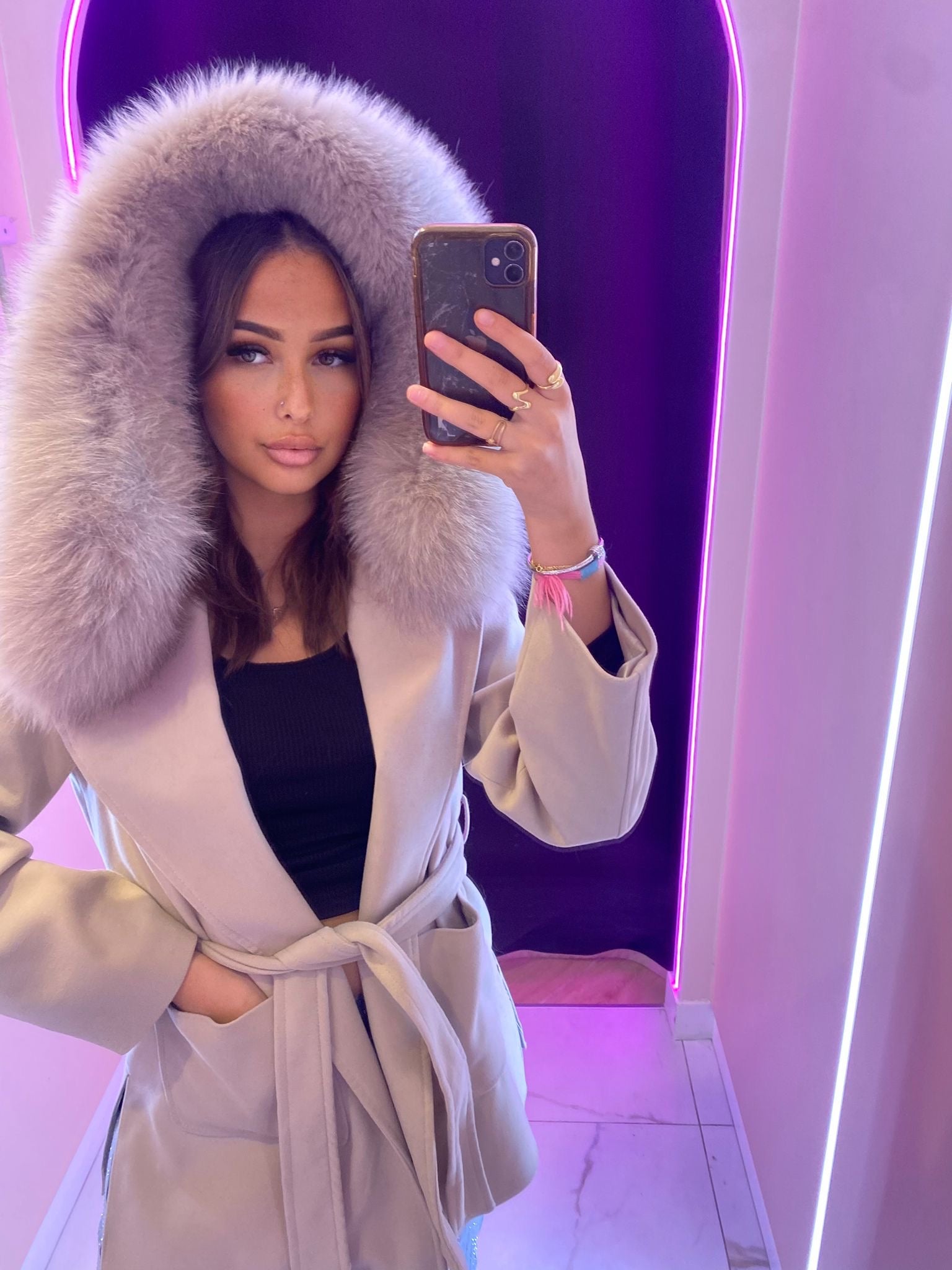 Manteaux cachemire et renard